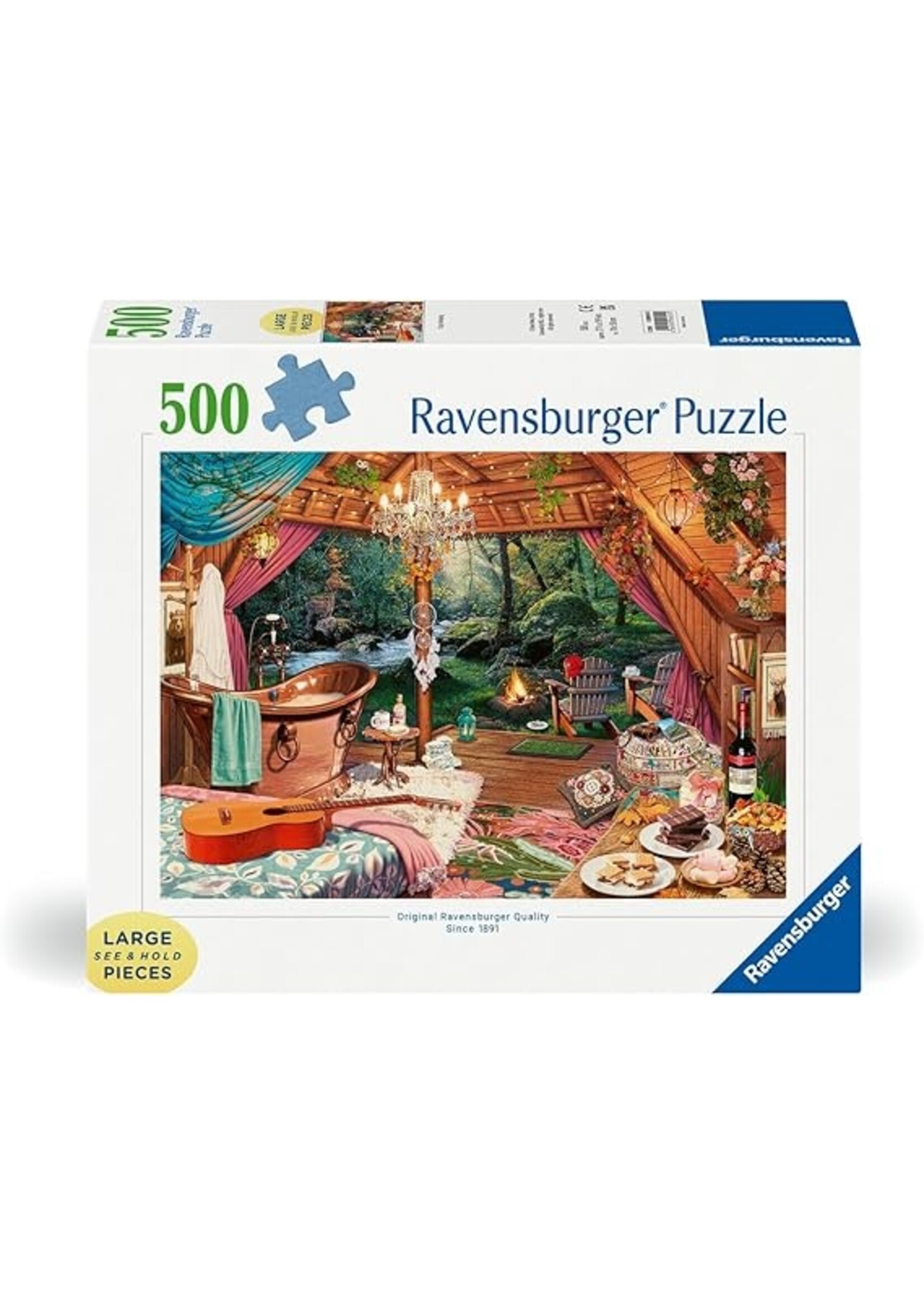 Ravensburger "Cozy Glamping" 500 Piece Large Format Jigsaw Puzzle