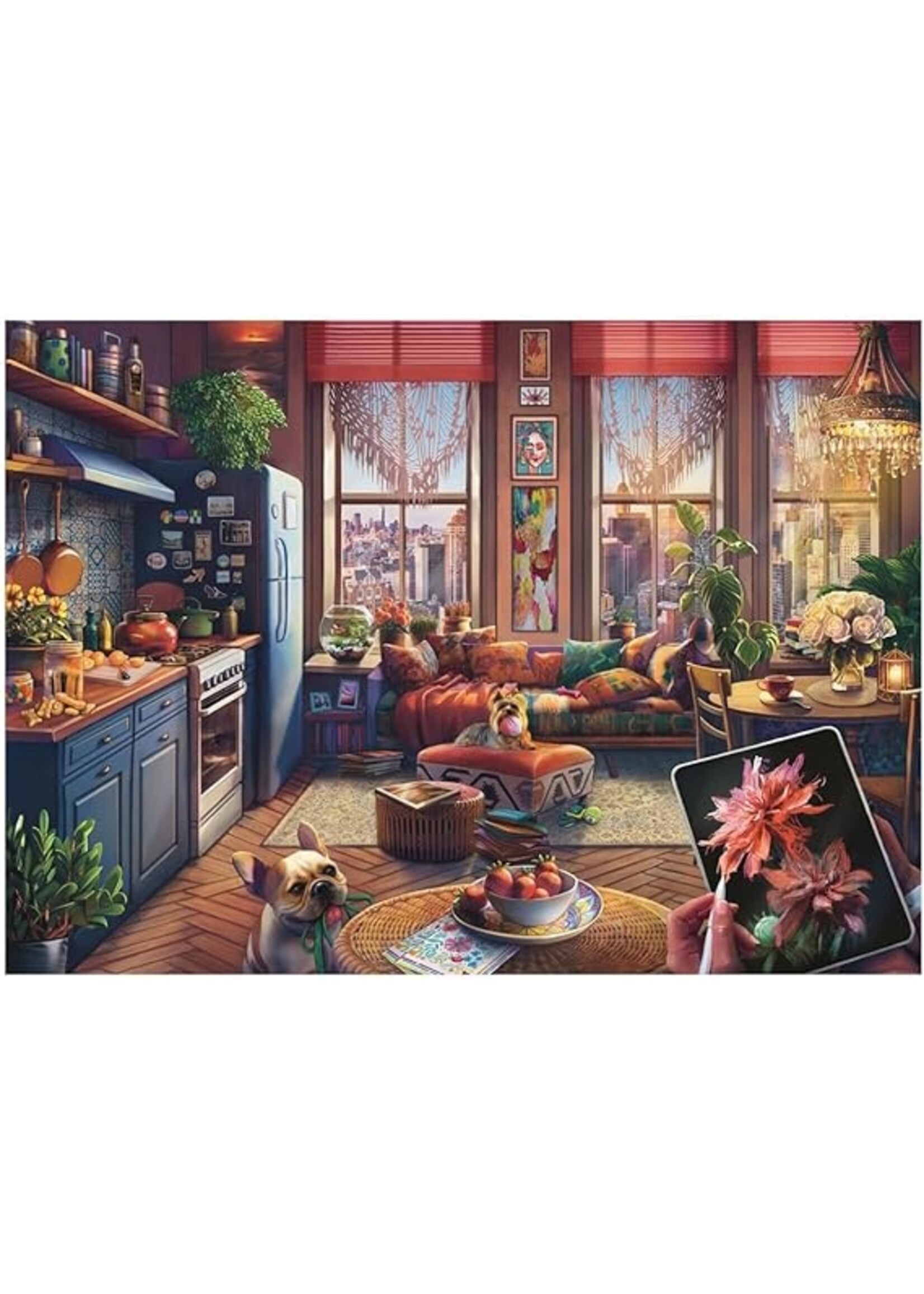 Ravensburger "Cozy Boho Studio" 500 Piece Large Format Puzzle