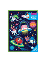Mudpuppy Cosmic Party Greeting Card Puzzle