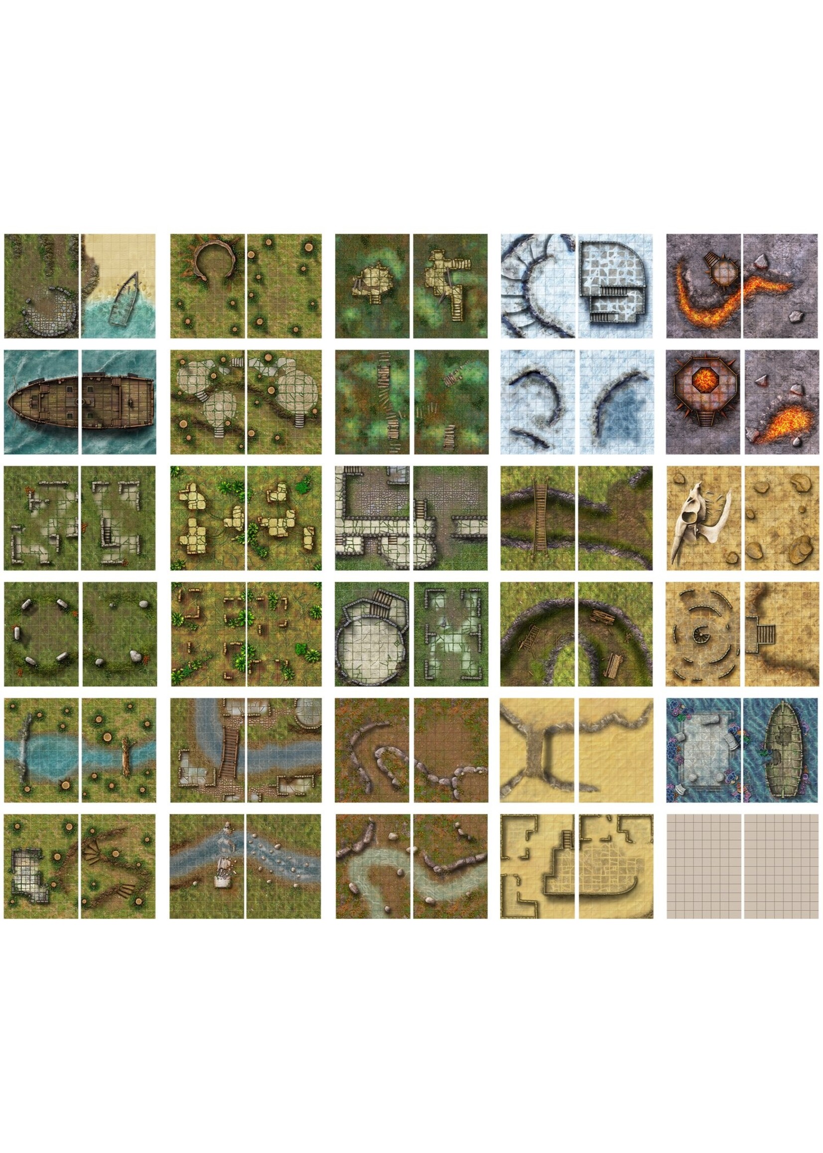 Loke Battle Mats Big Book of Battle Mats: Wrecks & Ruins