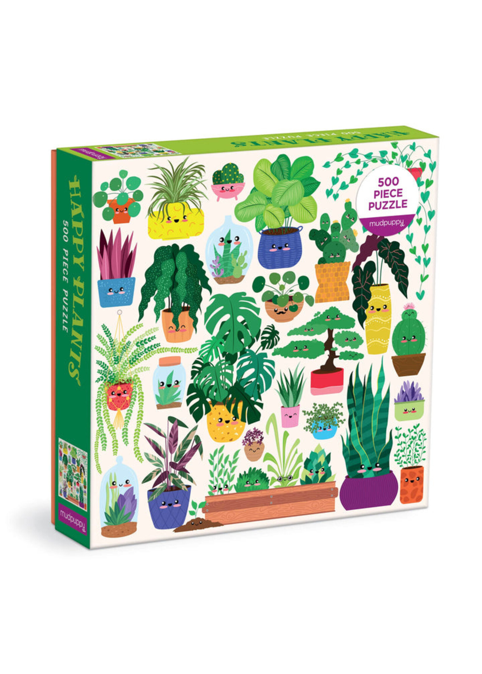 Mudpuppy "Happy Plants" 500 Piece Puzzle