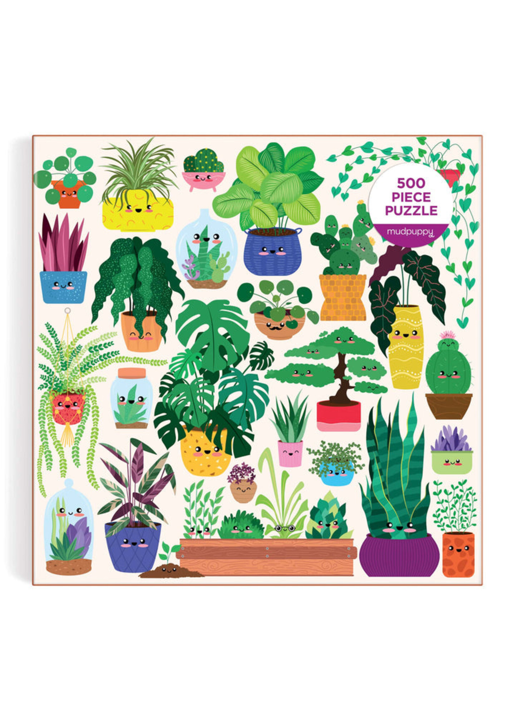 Mudpuppy "Happy Plants" 500 Piece Puzzle