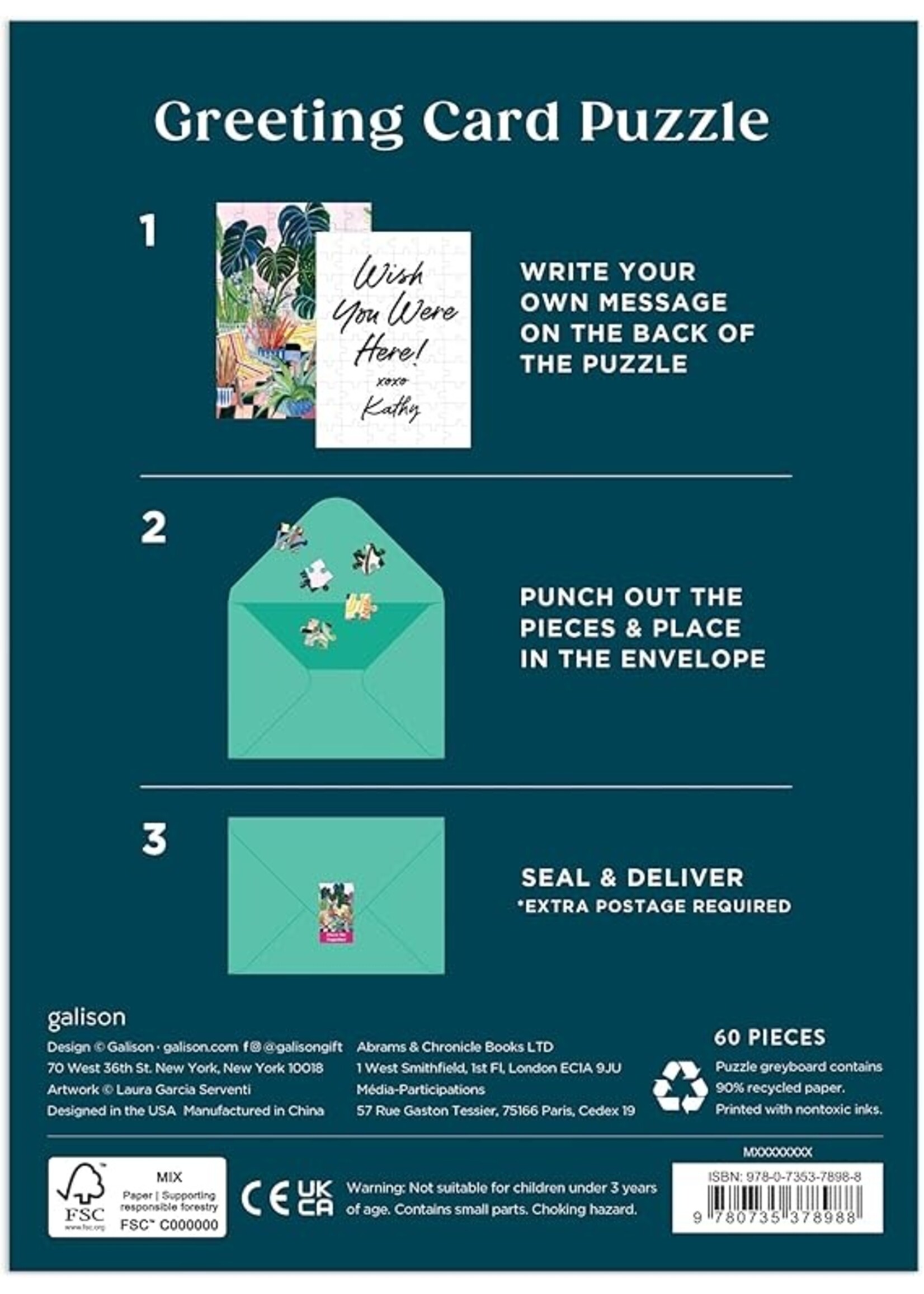 Mudpuppy "Potted" Greeting Card Puzzle