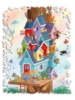 Artifact Puzzles "Birdhouses" Amariah Rauscher - Artifact Wooden Jigsaw Puzzle