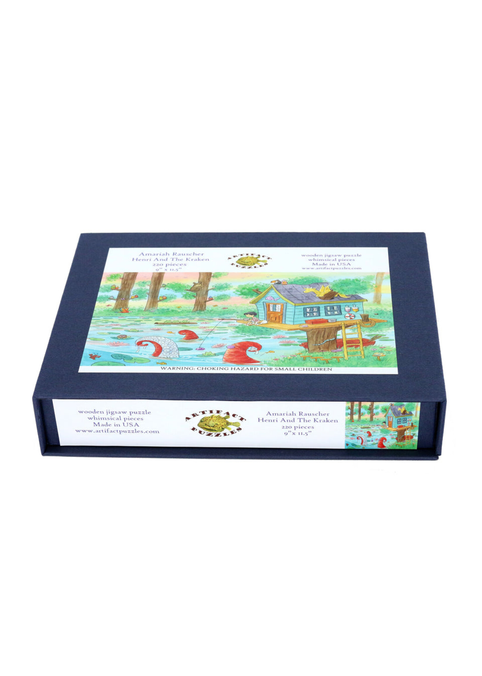 Artifact Puzzles Amariah Rauscher "Henri and the Kraken" Wooden Jigsaw Puzzle
