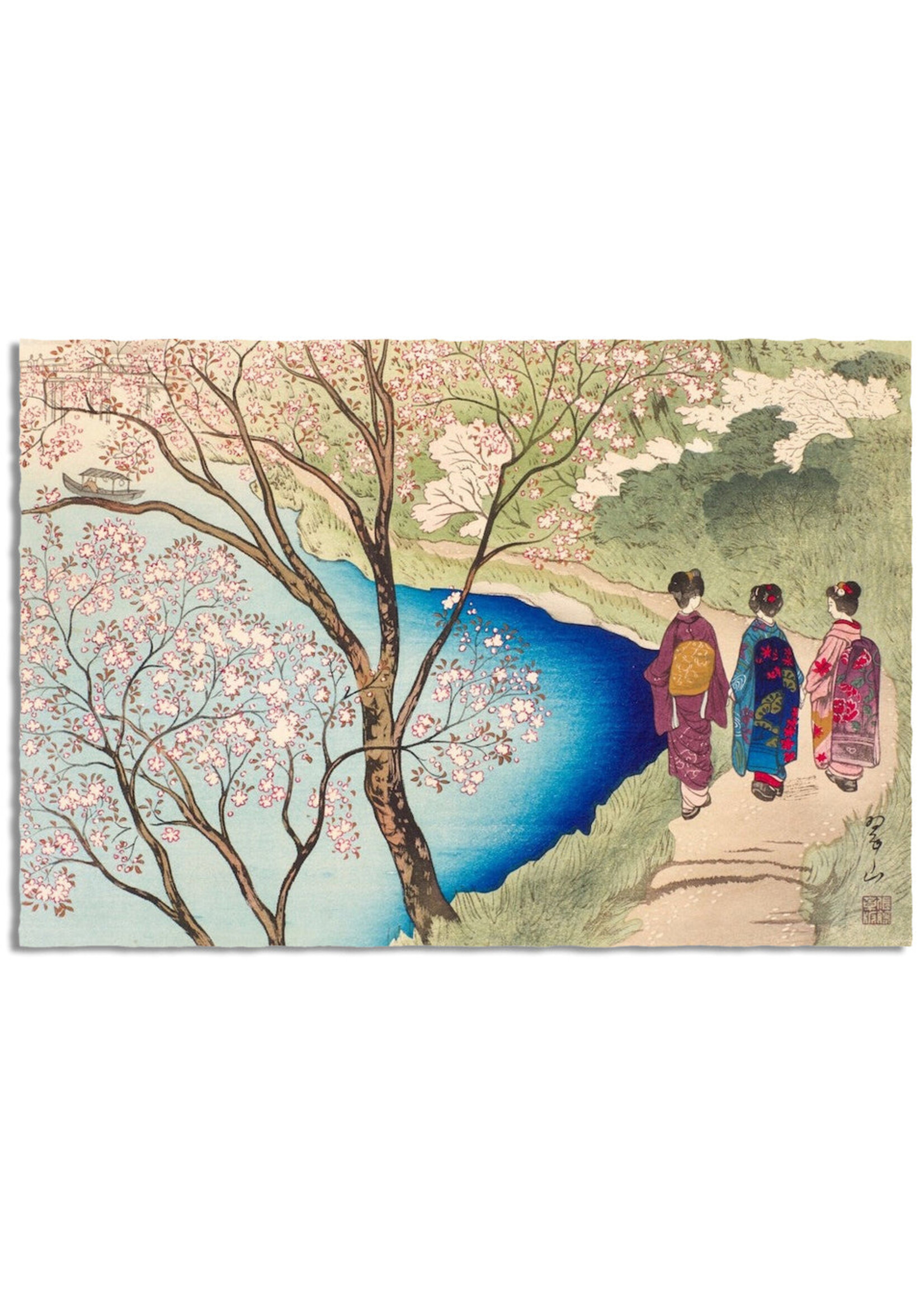 Artifact Puzzles "Arashiyama Cherry Blossoms" Miki Suizan Wooden Jigsaw Puzzle