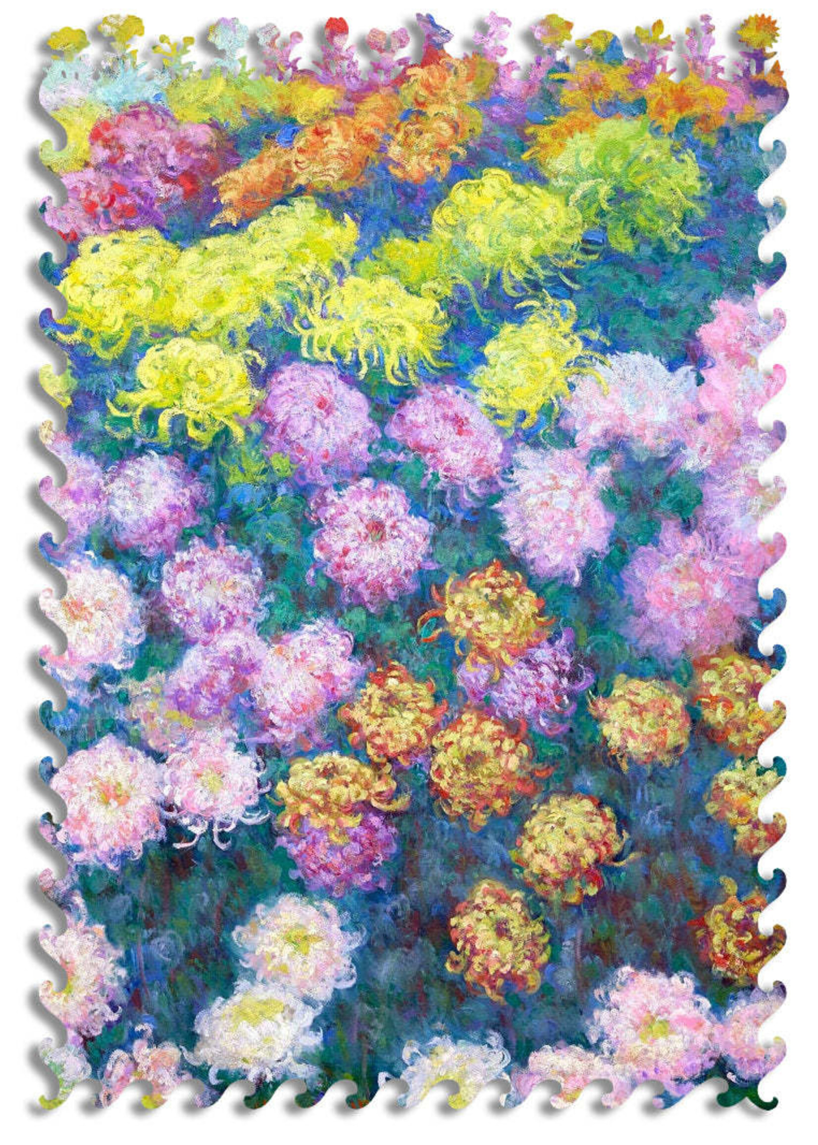 Artifact Puzzles Monet "Chrysanthemums" Wooden Jigsaw Puzzle