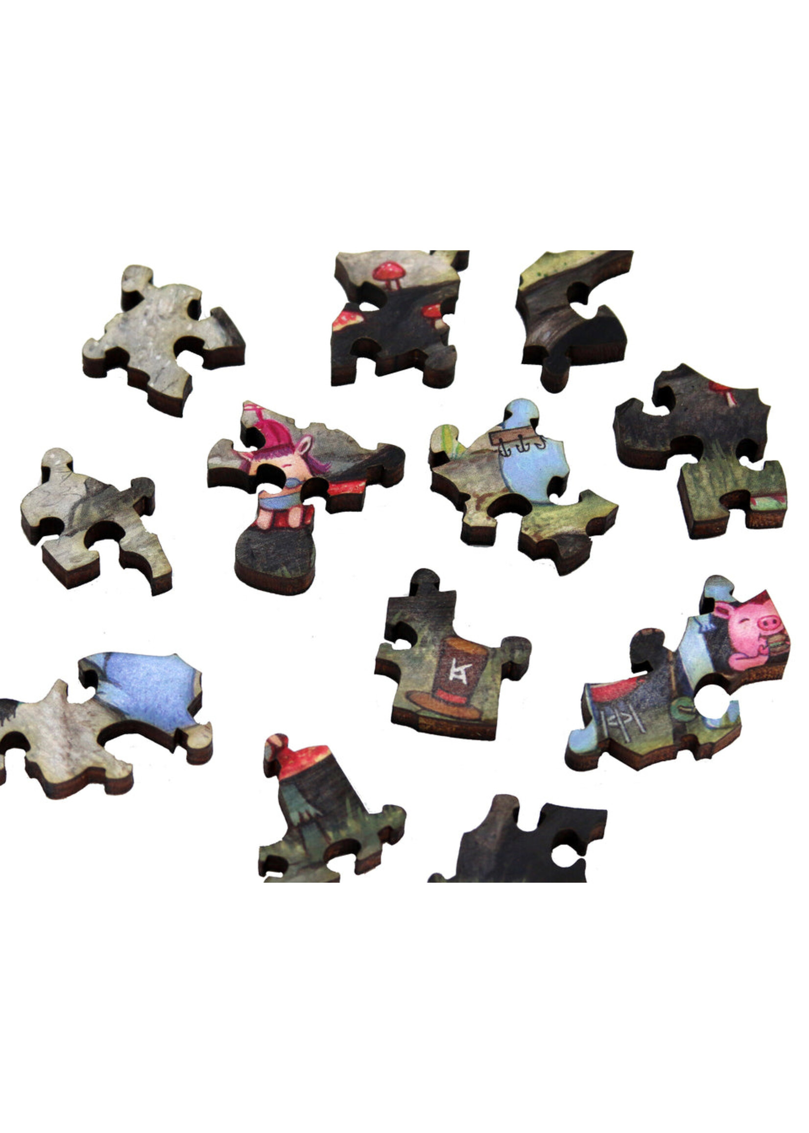Artifact Puzzles Kristian Adam "Shroom Town" Wooden Jigsaw Puzzle