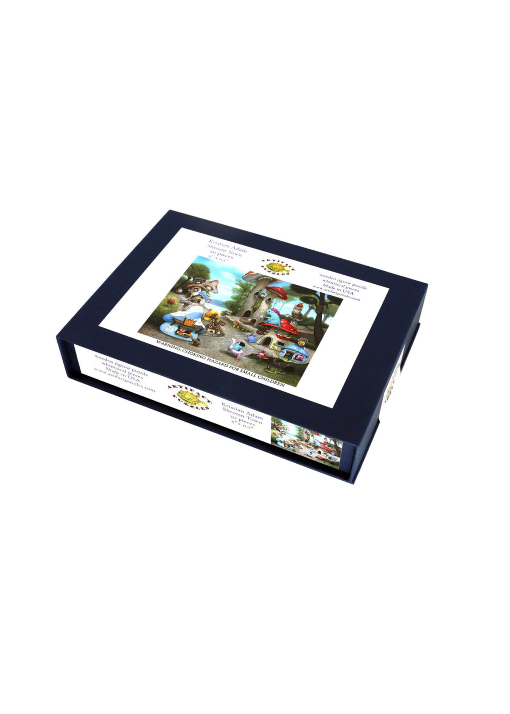 Artifact Puzzles Kristian Adam "Shroom Town" Wooden Jigsaw Puzzle