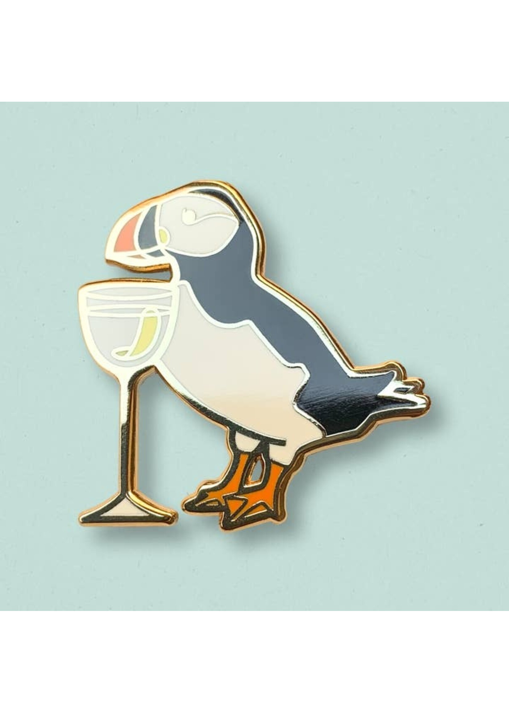 Cocktail Critters Vodka Martini Puffin Pin