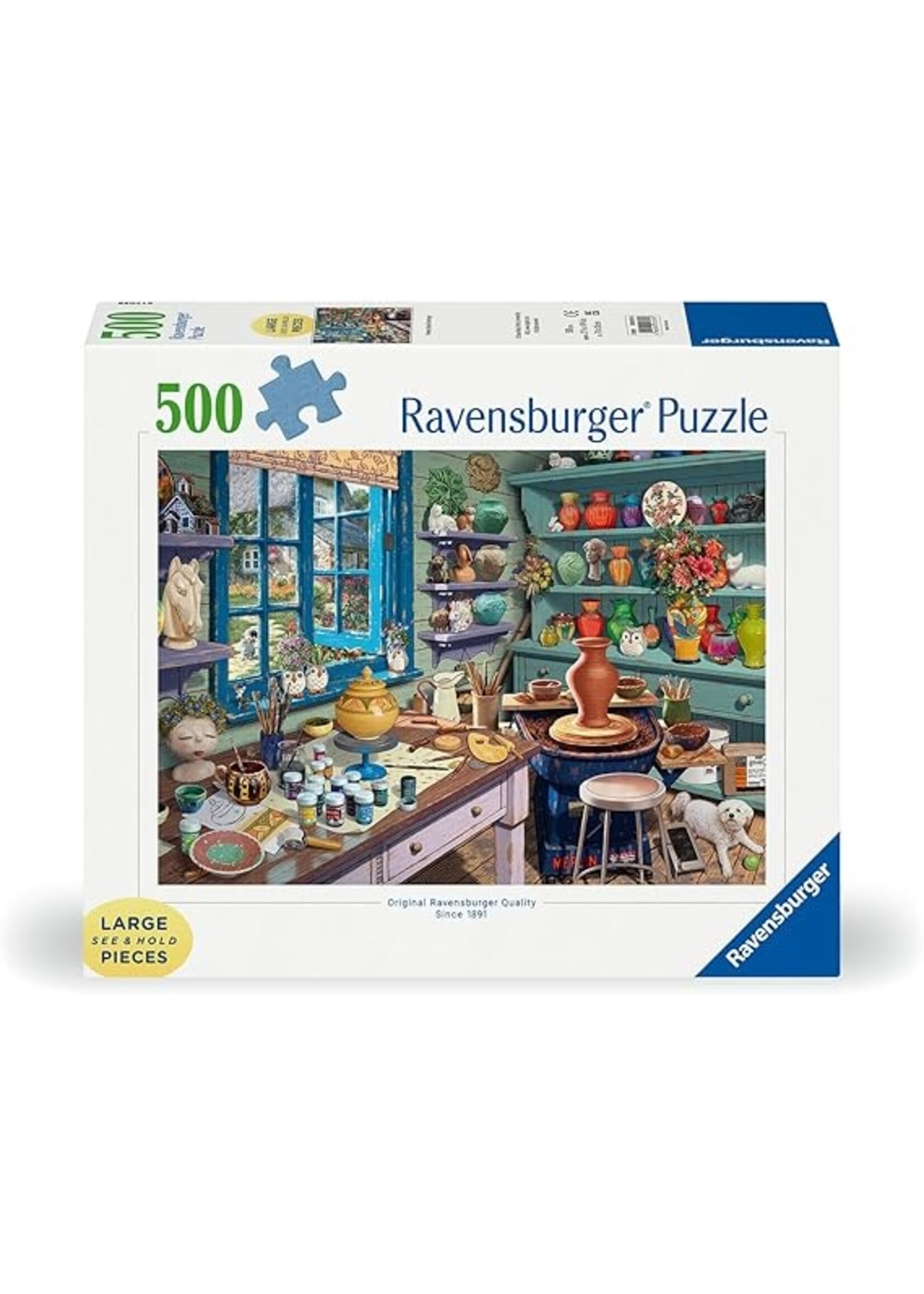 Ravensburger "Pottery Studio Sanctuary" 500 Piece Large Format Puzzle