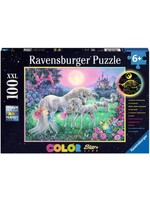 Ravensburger "Unicorns in the Moonlight" Glow in the Dark 100 Piece Puzzle