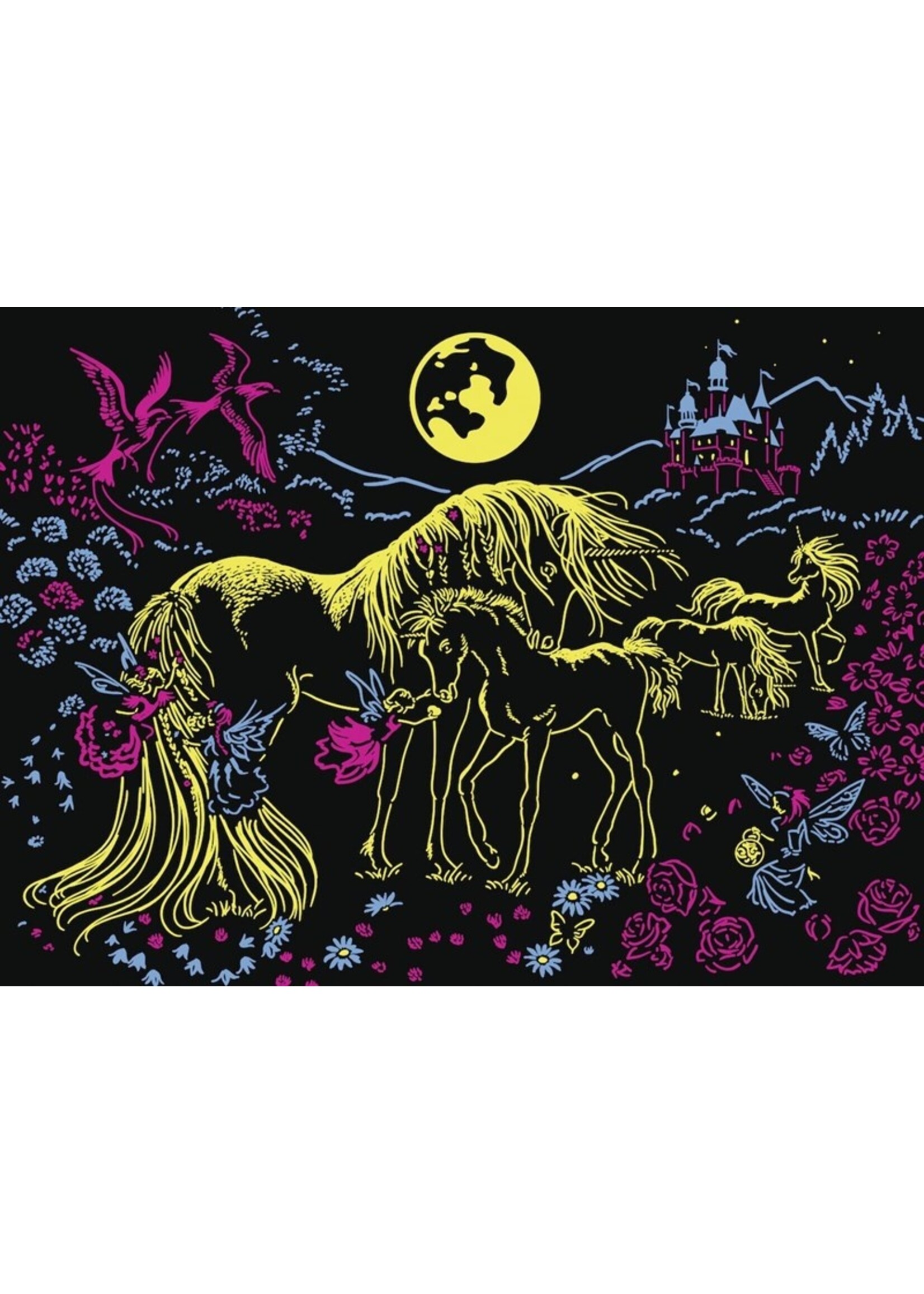 Ravensburger "Unicorns in the Moonlight" Glow in the Dark 100 Piece Puzzle