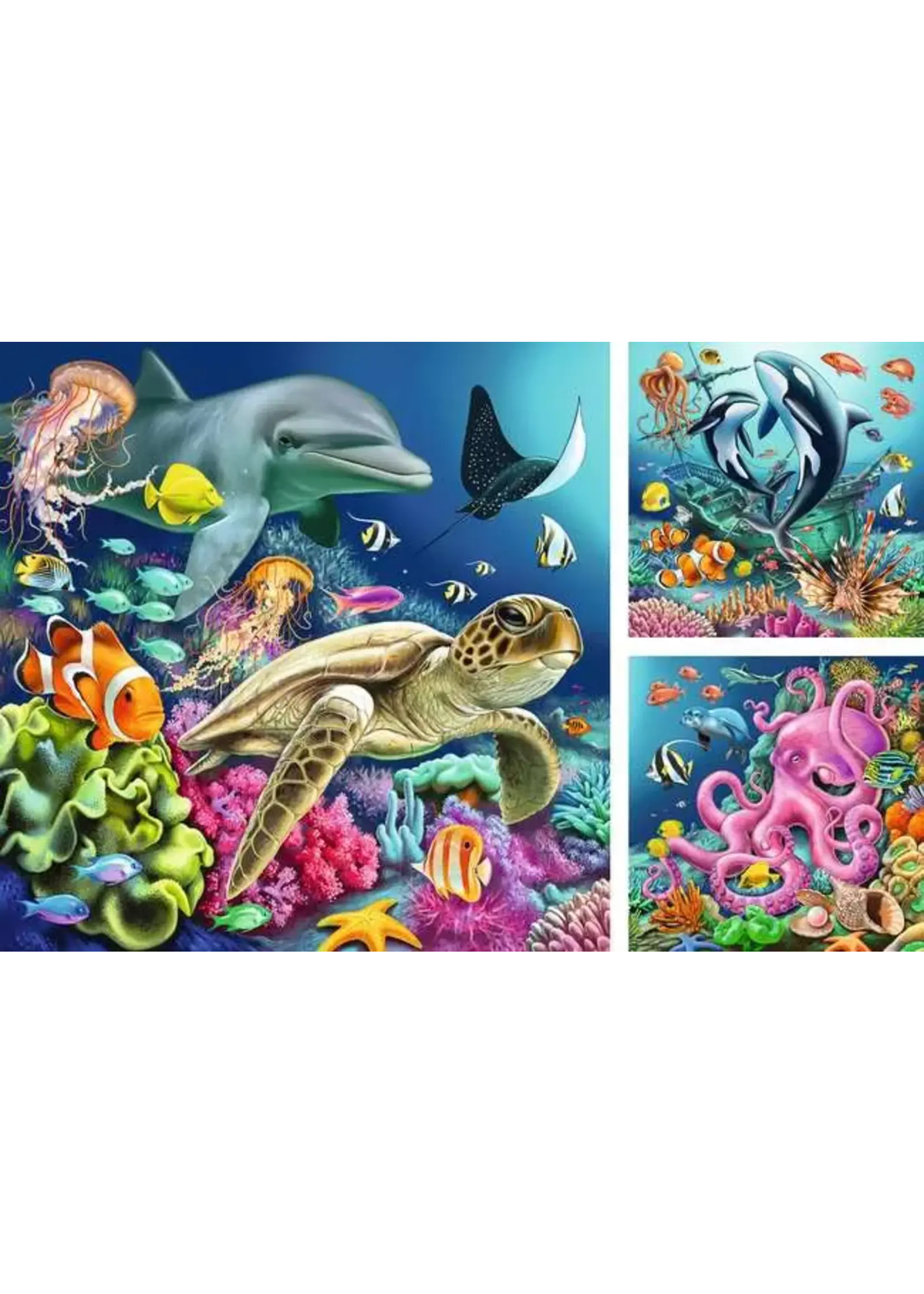 Ravensburger "Underwater" 3X 49 Piece Puzzles