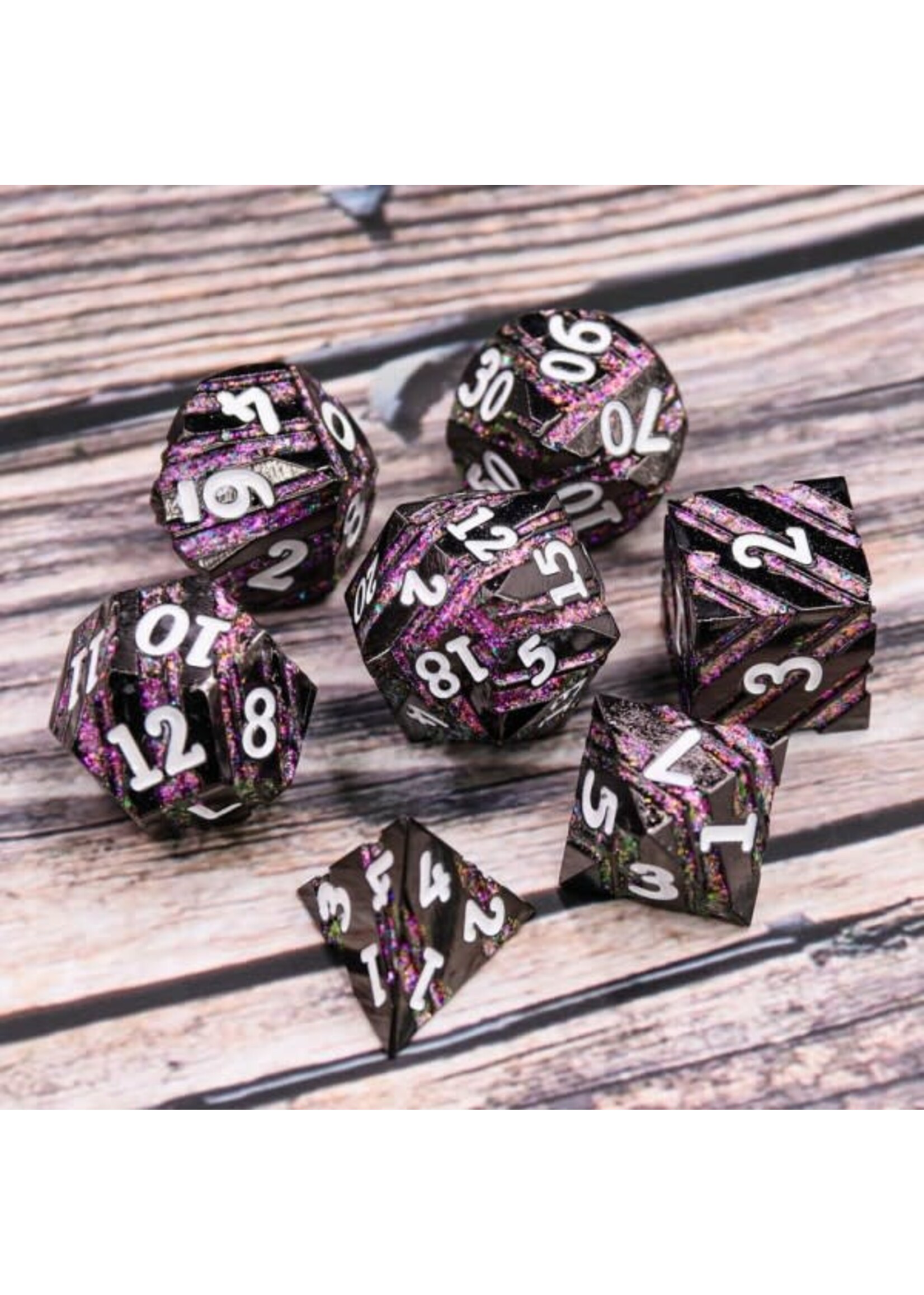 HD Dice The Manifest (Purple) Metal 7 Piece RPG Set