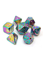Die Hard Dice 7pc Metal RPG Set - Mythica Scorched Rainbow