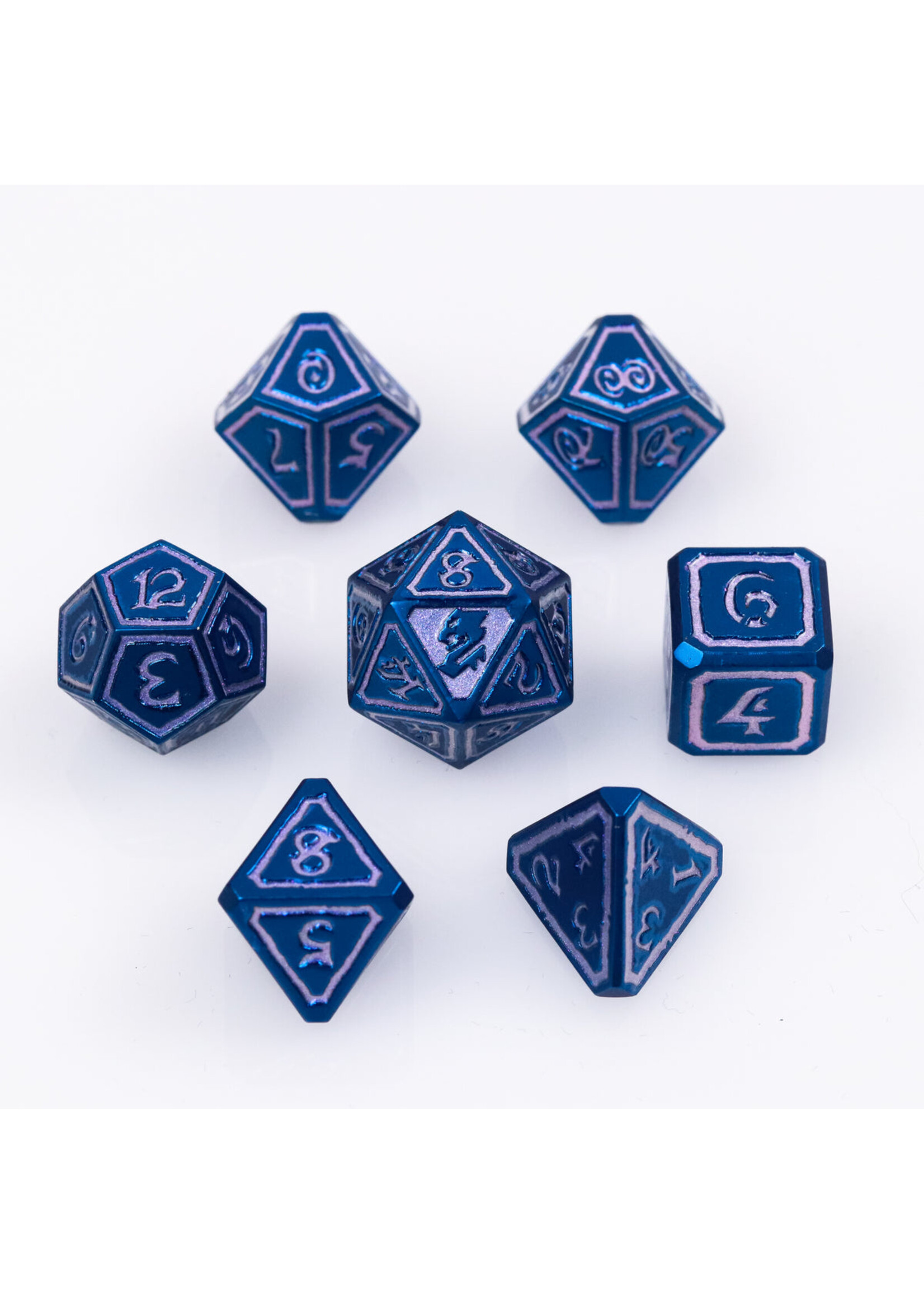 Die Hard Dice 7pc Metal RPG Set - Mages Guild - Illusion
