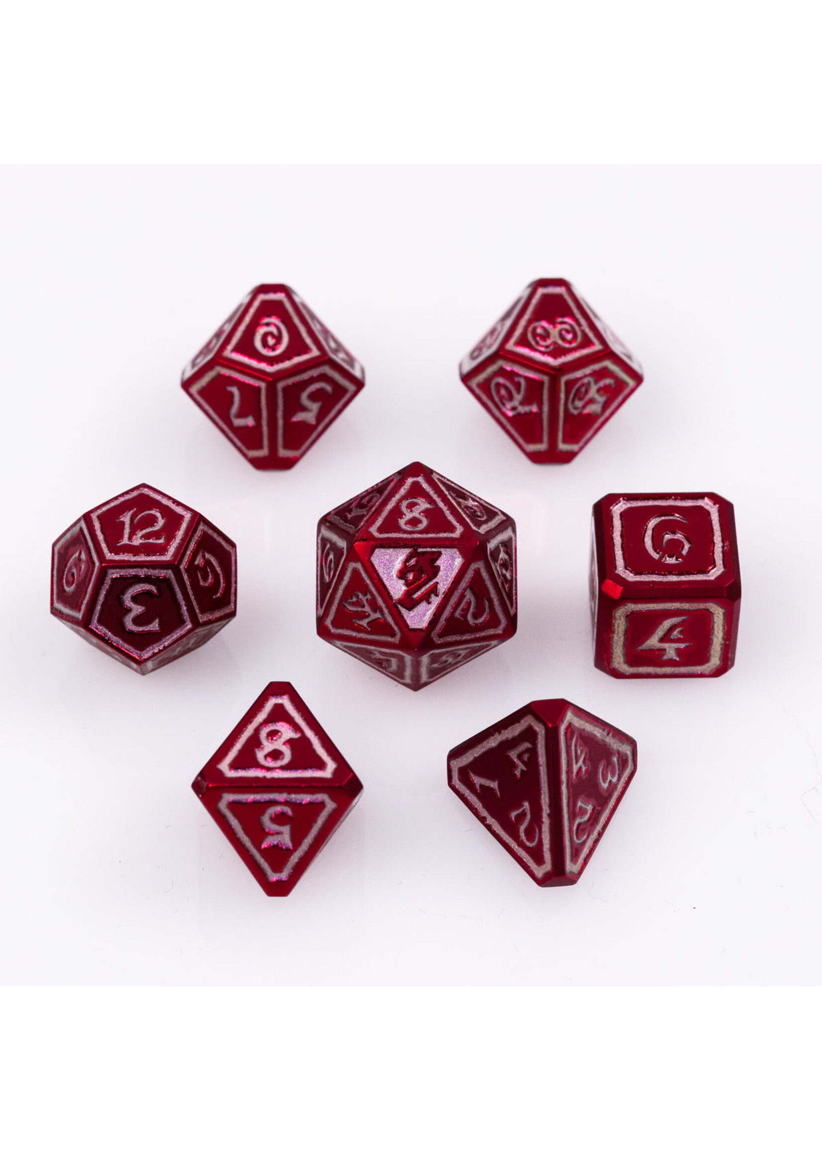 Die Hard Dice 7pc Metal RPG Set - Mages Guild - Evocation