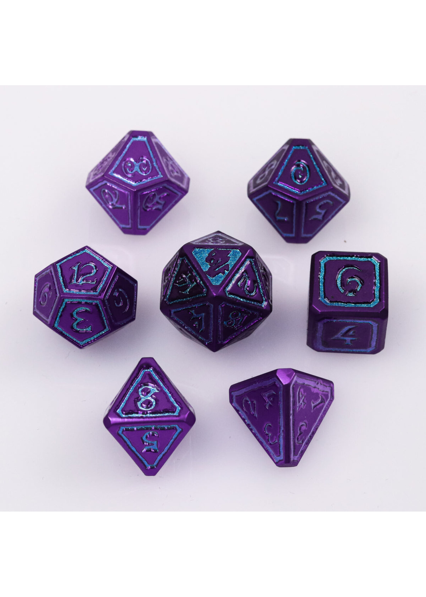 Die Hard Dice 7pc Metal RPG Set - Mages Guild - Conjuration