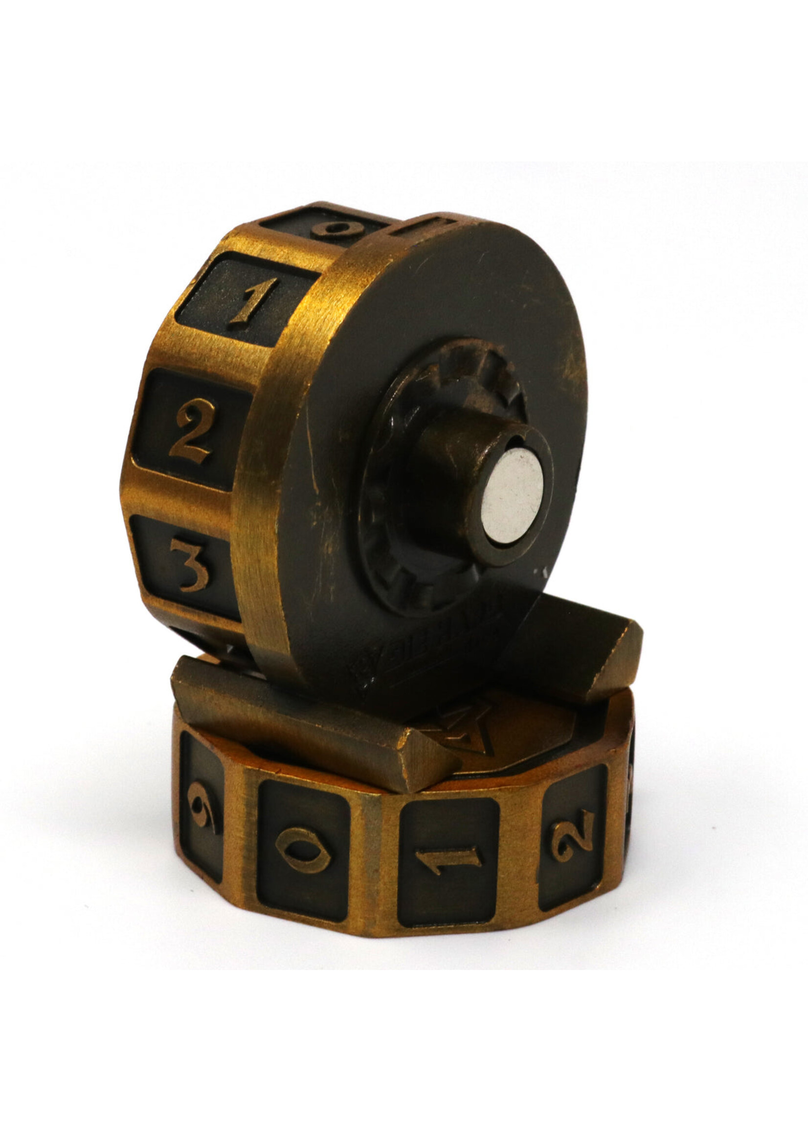 Die Hard Dice LifeLink Counter - Battleworn Gold