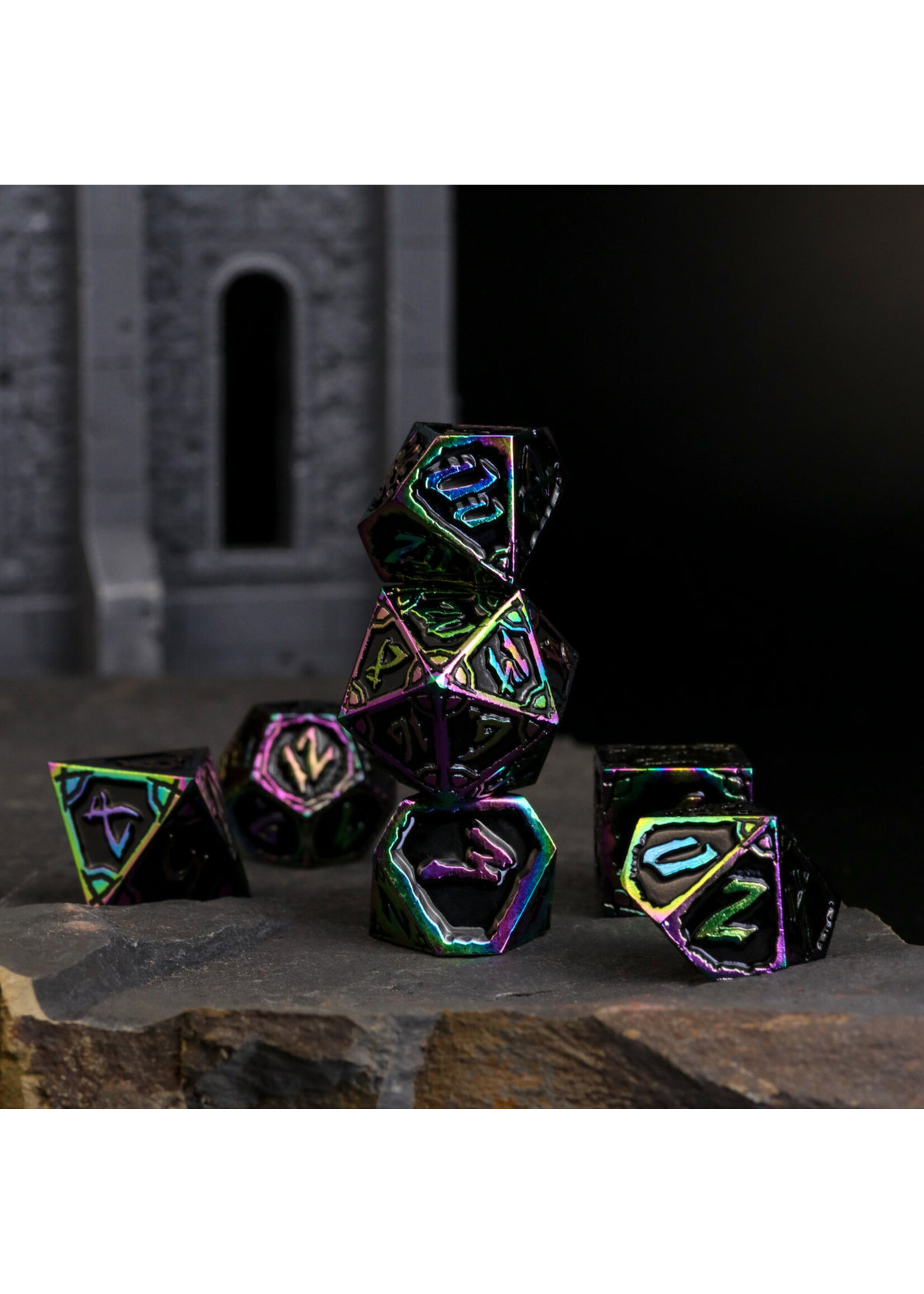 Die Hard Dice 7pc Metal RPG Set - Dark Nexus Hexbreaker