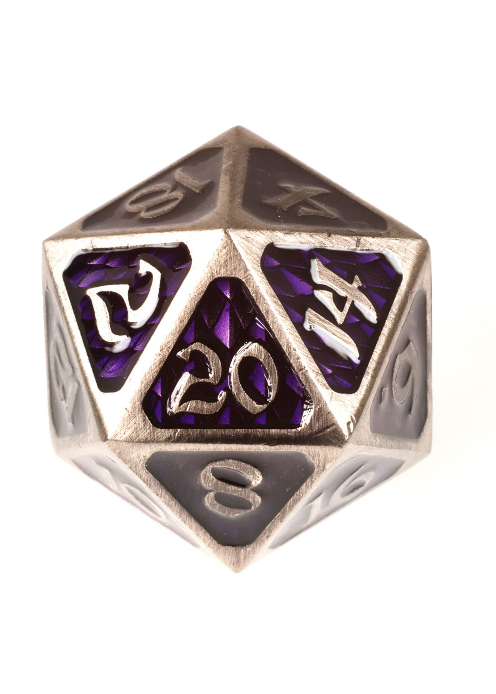 Die Hard Dice Dire Metal D20 - Drakona Gemtooth - Edohain