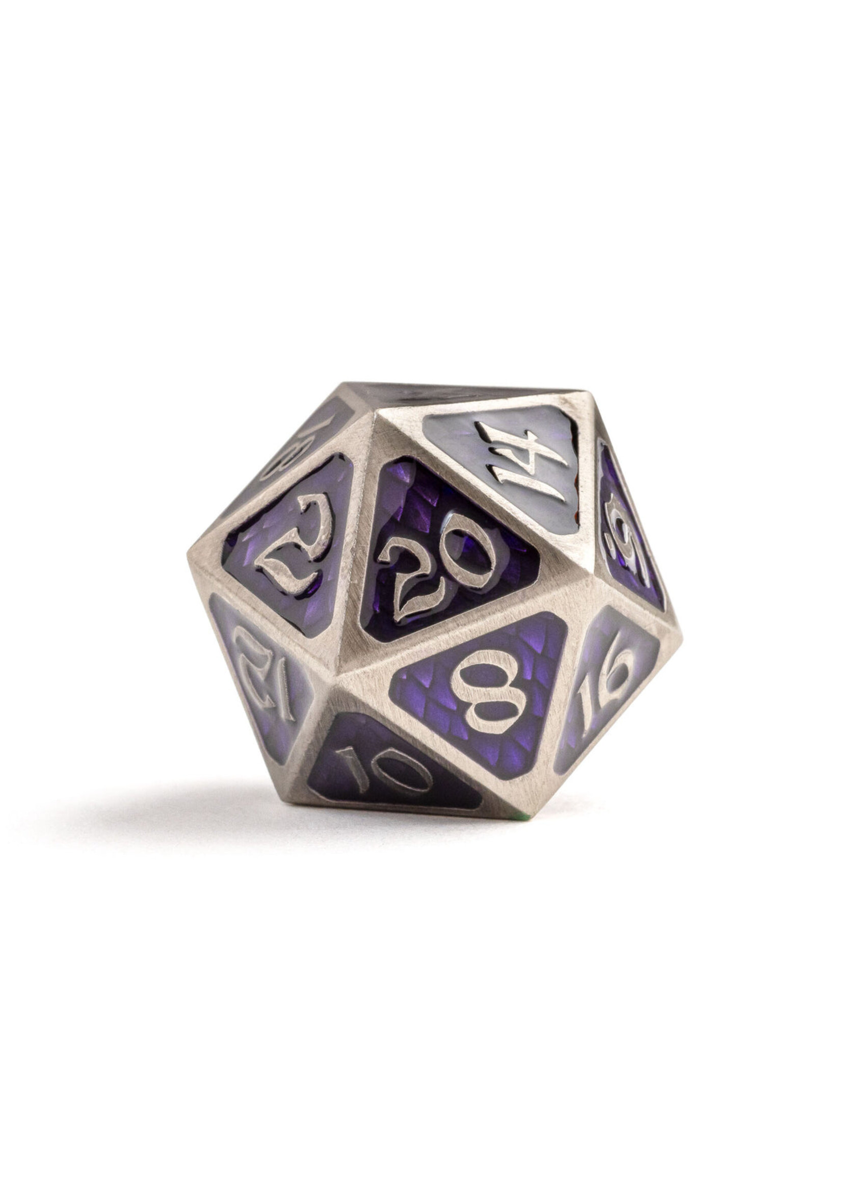 Die Hard Dice Dire Metal D20 - Drakona Gemtooth - Edohain