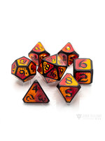 Die Hard Dice 7pc Metal RPG Set - Drakona Embers Nali
