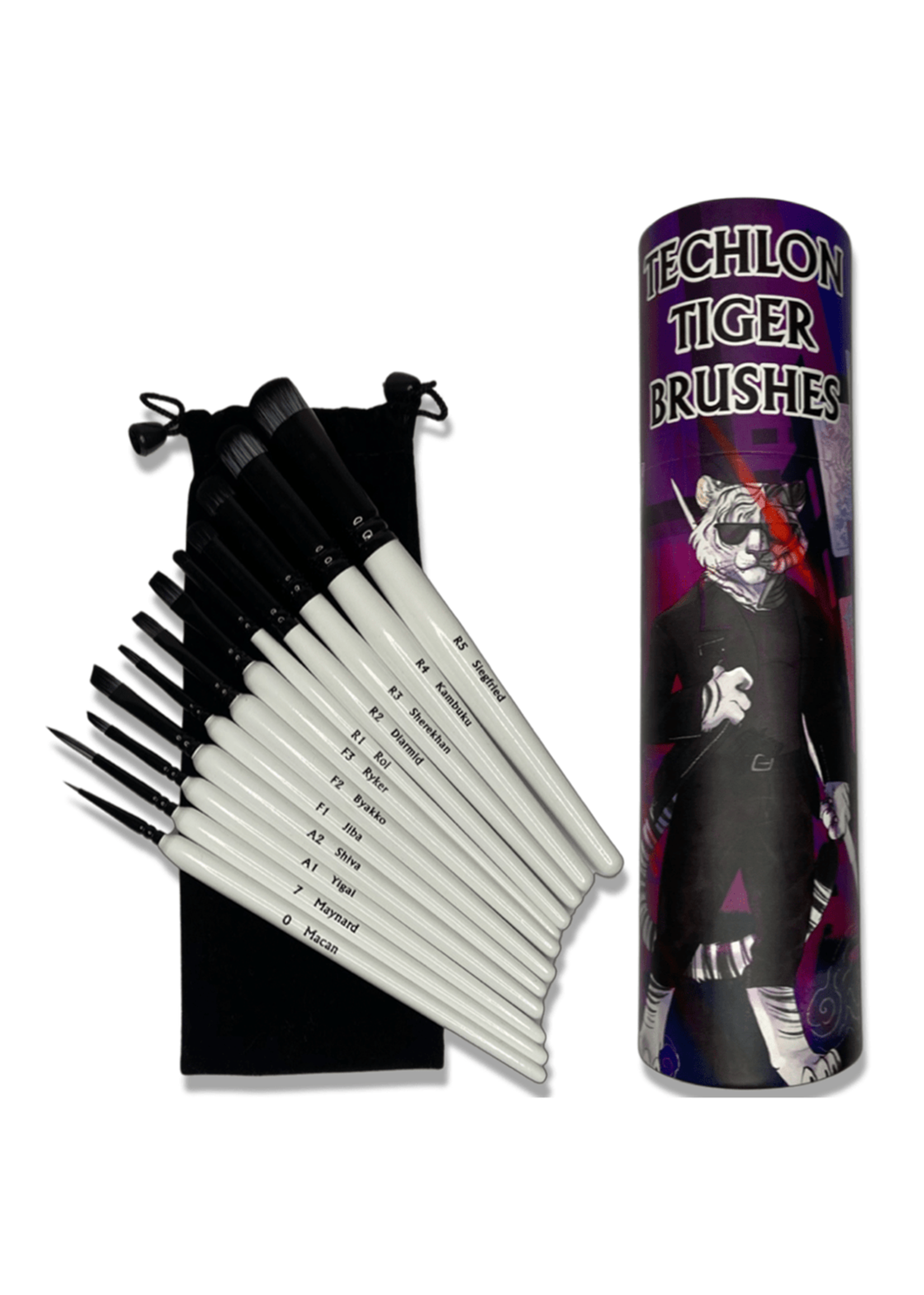 Dirty Down Techlon Tiger  Brush Set - Chronicle Cards