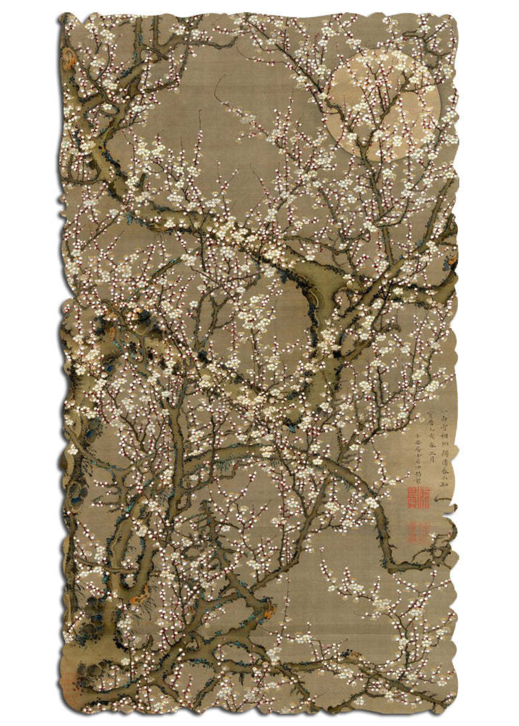 Artifact Puzzles Ito Jakuchu "Plum Blossoms" Artifact Wooden Jigsaw Puzzle