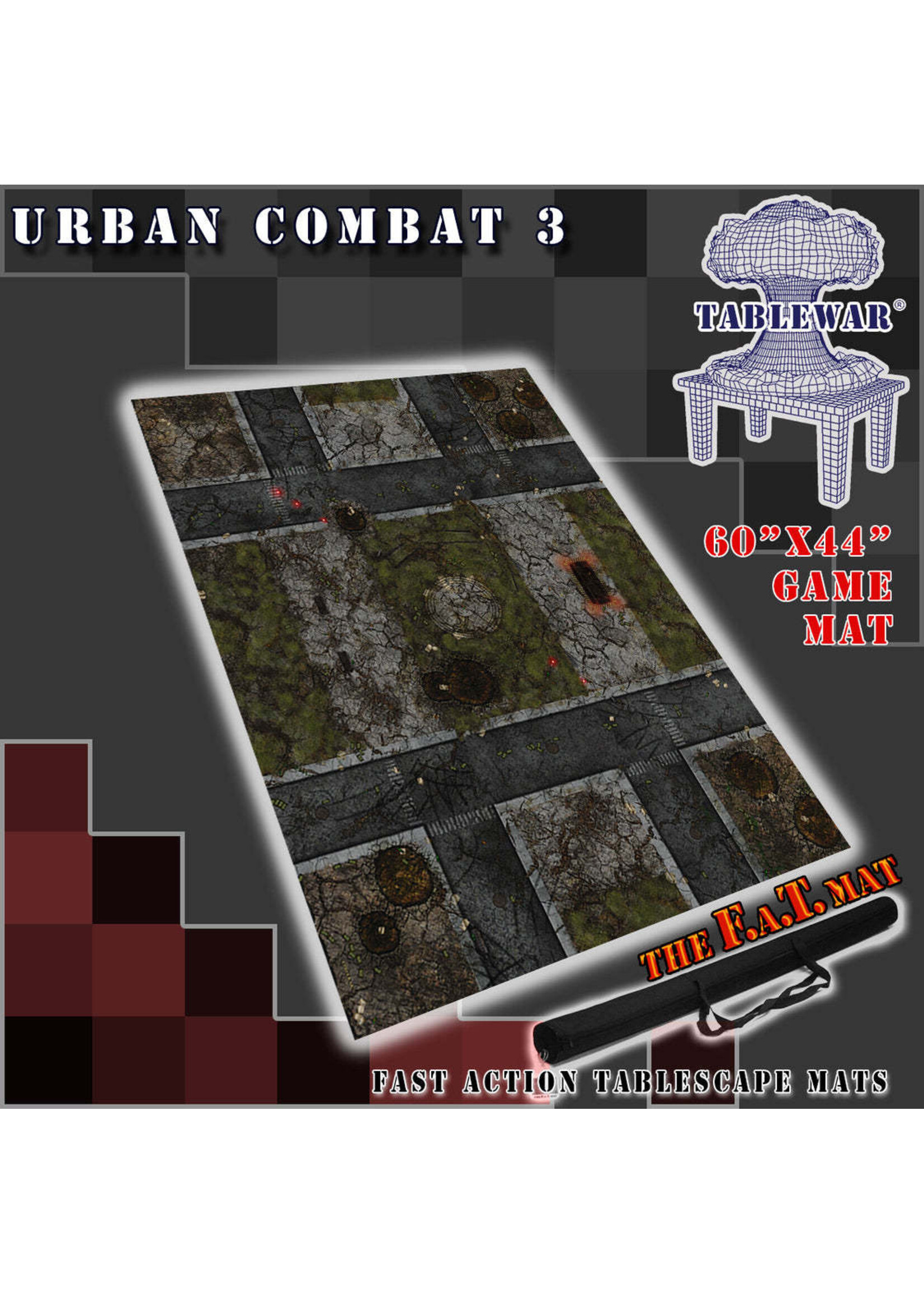 Tablewar Tablewar F.A.T Mat: Urban Combat 3 60x44