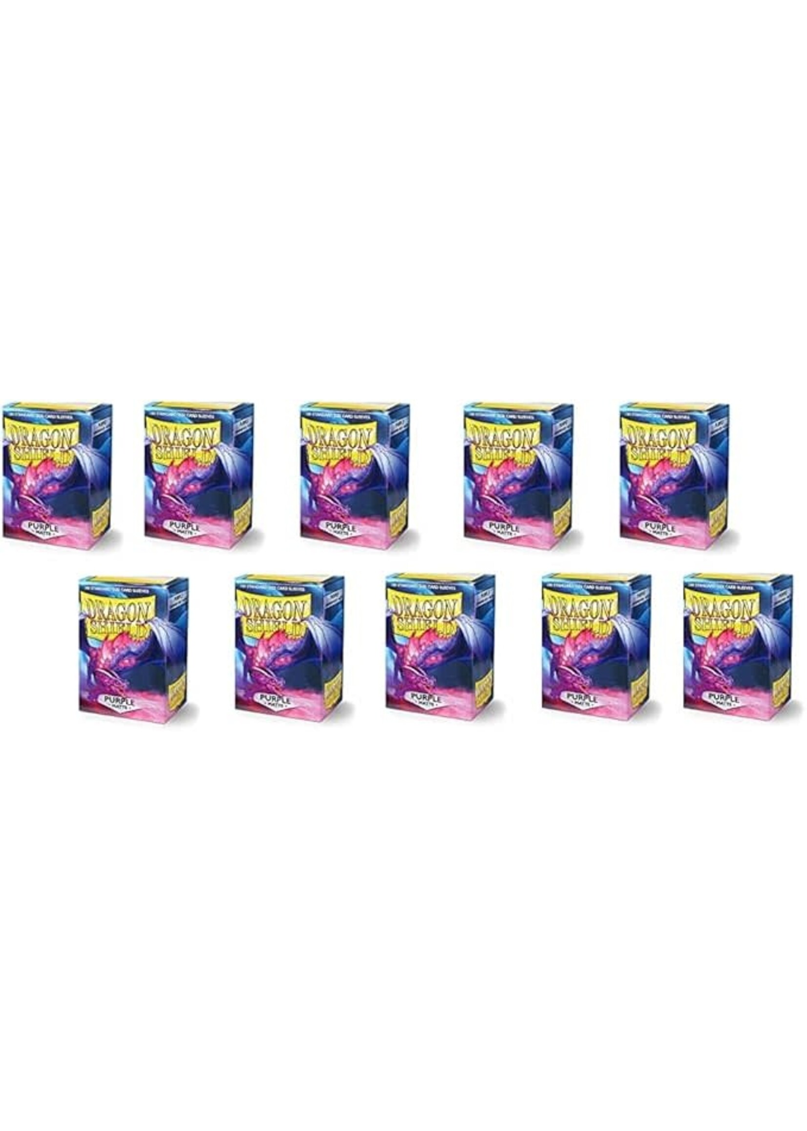 Dragon Shield Dragon Shield Standard-Size Matte Sleeves Purple Bundle(10  Packs of 100 Sleeves Each)