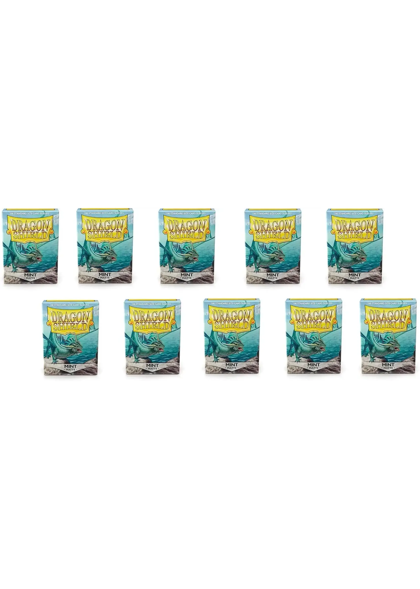 Dragon Shield Dragon Shield Standard-Size Matte Sleeves Mint Bundle(10  Packs of 100 Sleeves Each)