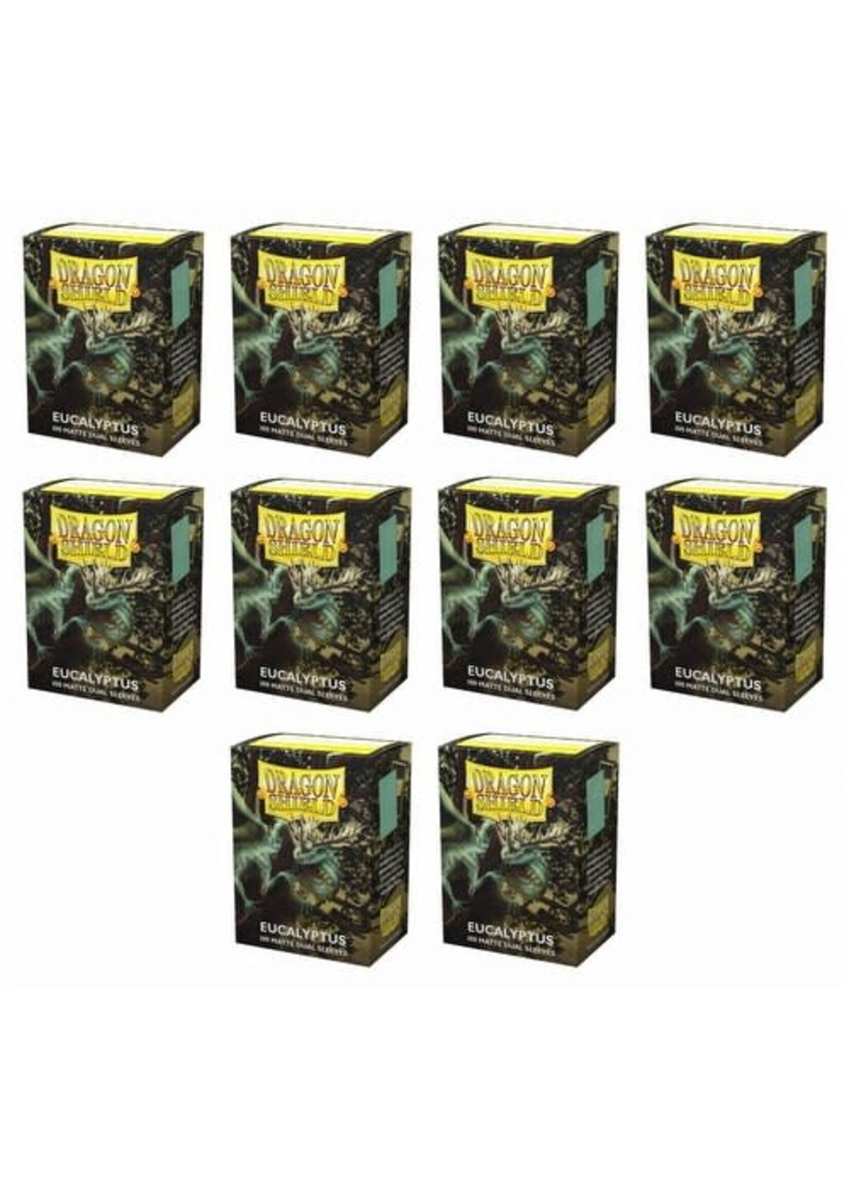 Dragon Shield Dragon Shield Standard-Size Dual-Matte Sleeves Eucalyptus Bundle(10  Packs of 100 Sleeves Each)