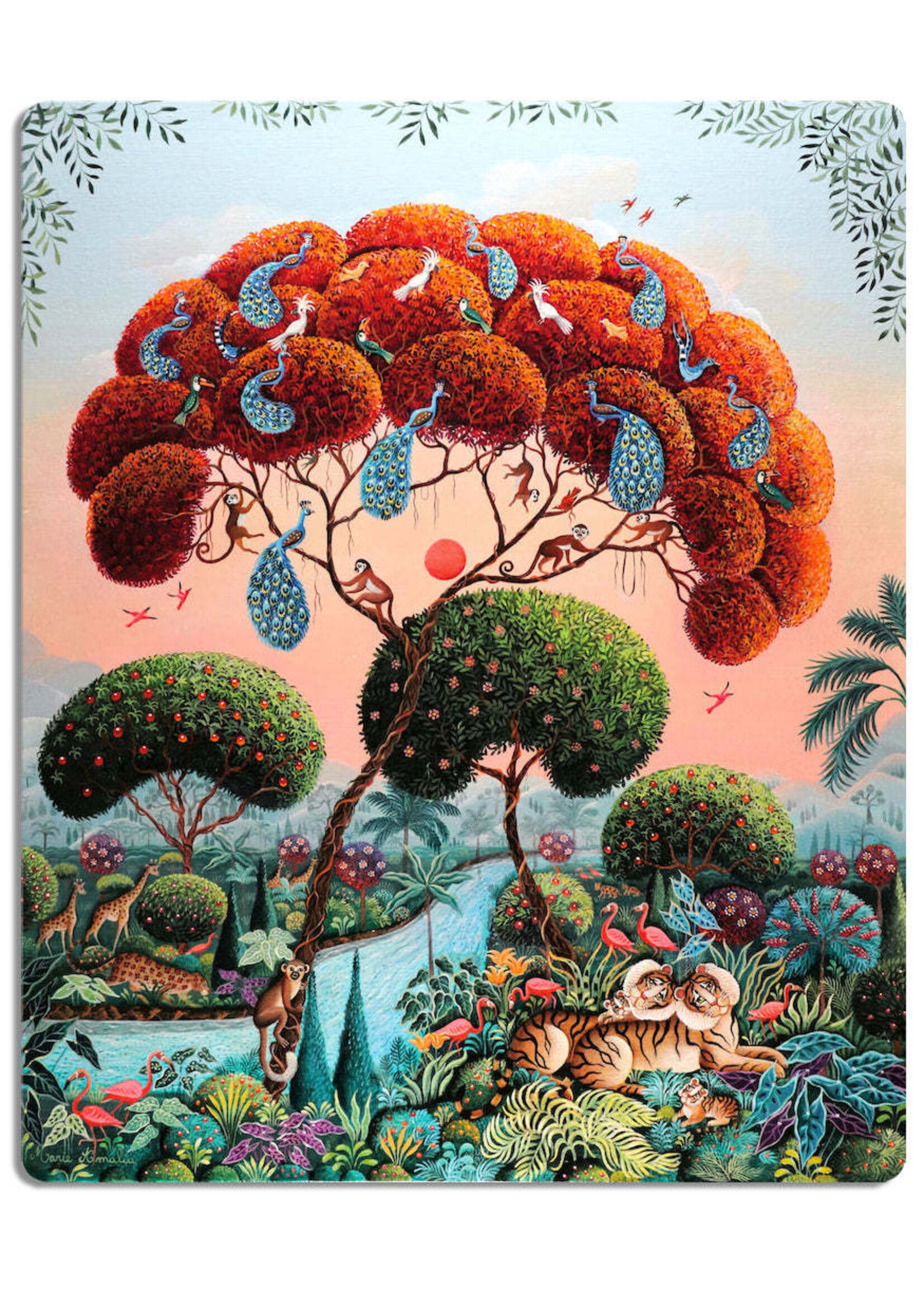 Artifact Puzzles "Pride of Peacocks" Marie Amalia Wooden Jigsaw Puzzle