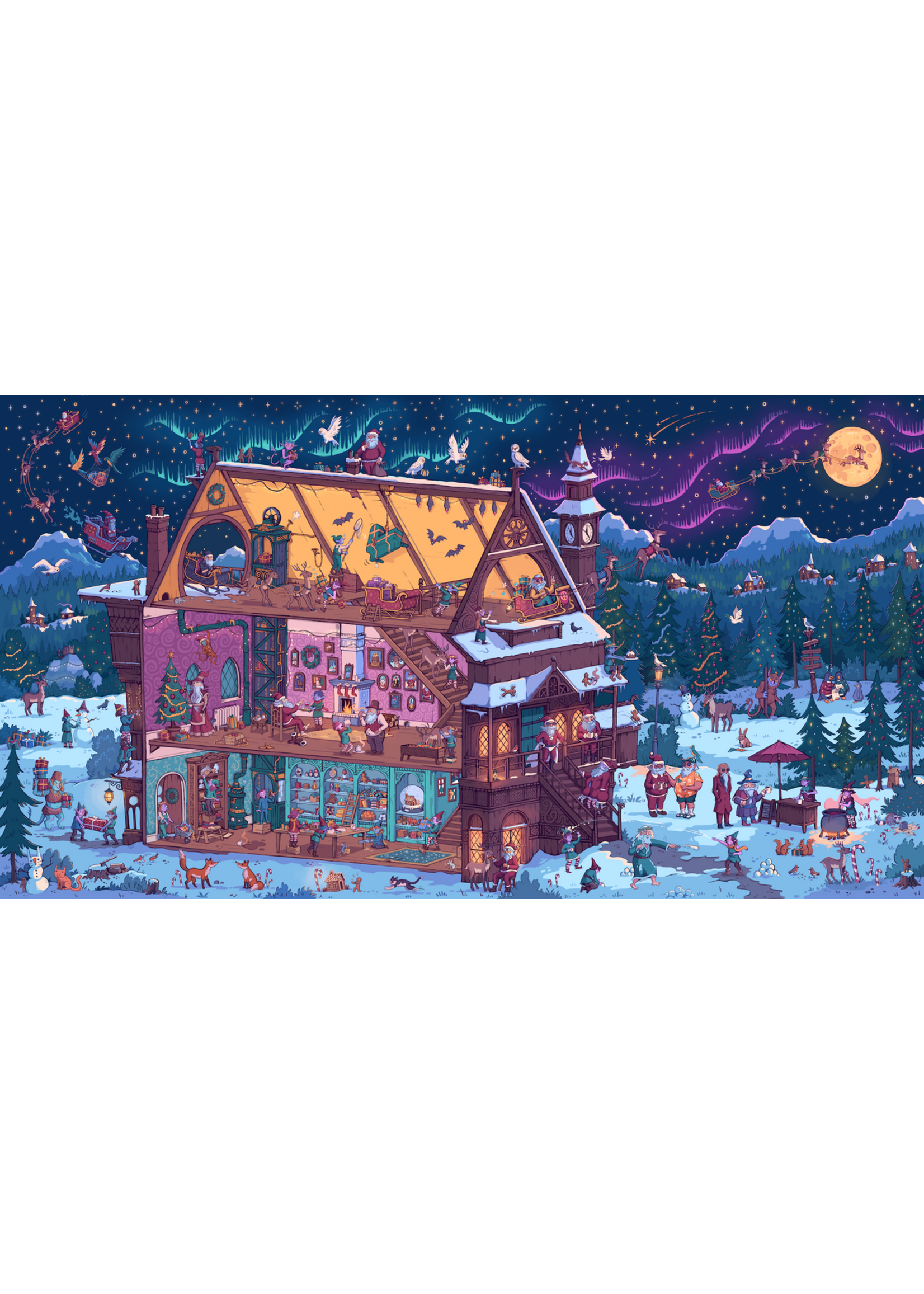 Artifact Puzzles "Sleigh Stop" Samuel Hayward - Wooden Jigsaw Puzzle