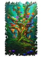 Artifact Puzzles Tomasz Pietrzyk - "Mushroom Glow" Artifact Wooden Puzzle