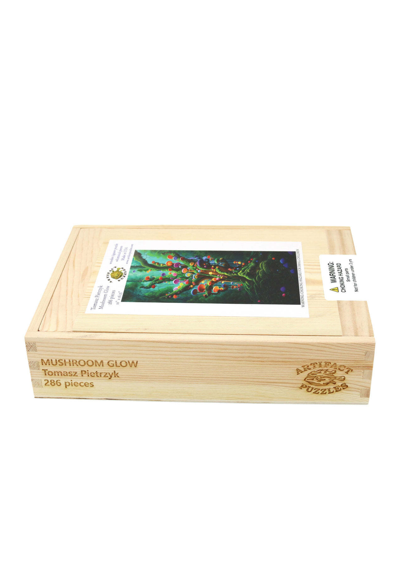 Artifact Puzzles Tomasz Pietrzyk - "Mushroom Glow" Artifact Wooden Puzzle