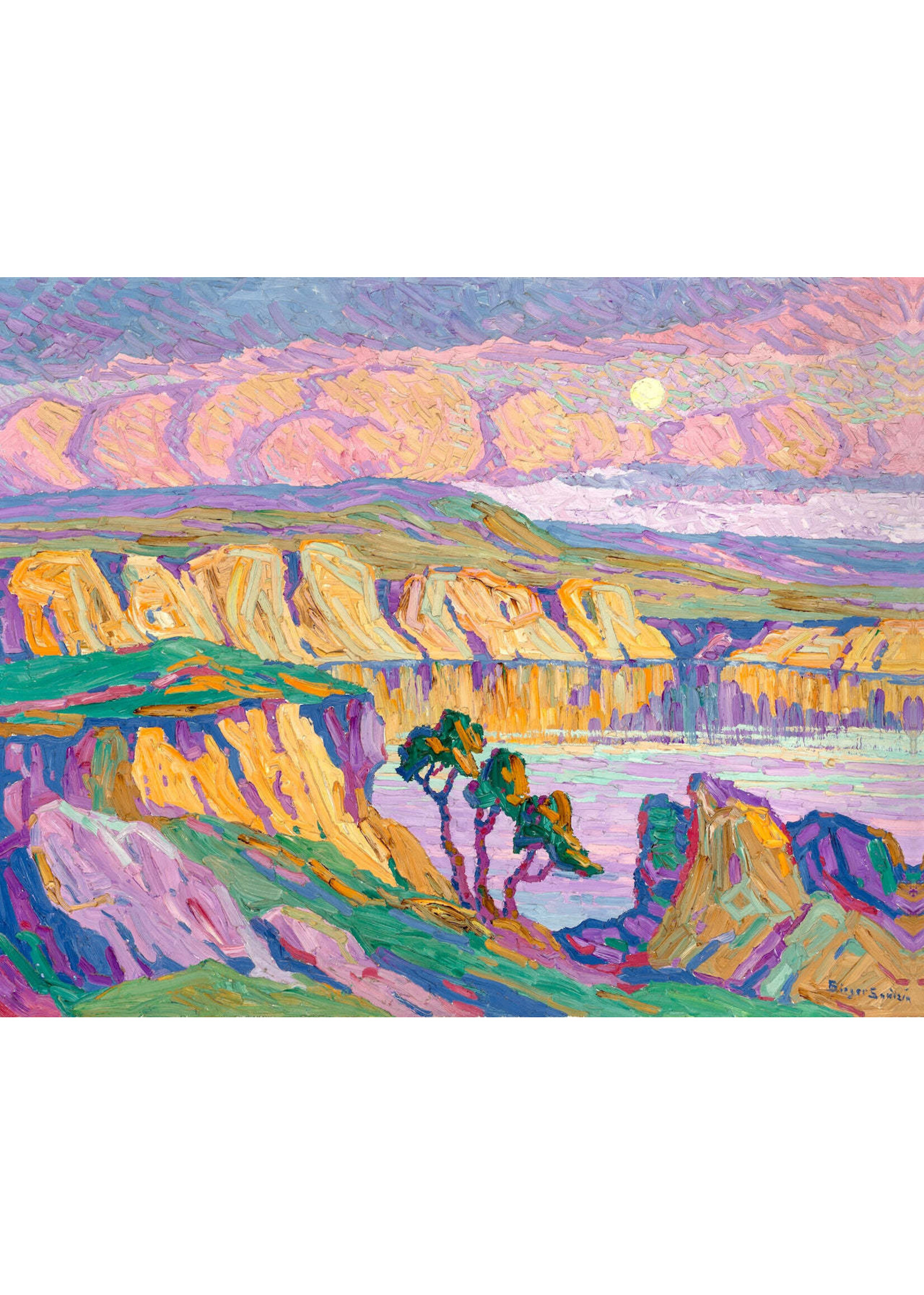 Artifact Puzzles Birger Sandzen "Creek at Twilight"  Artifact Wooden Jigsaw Puzzle