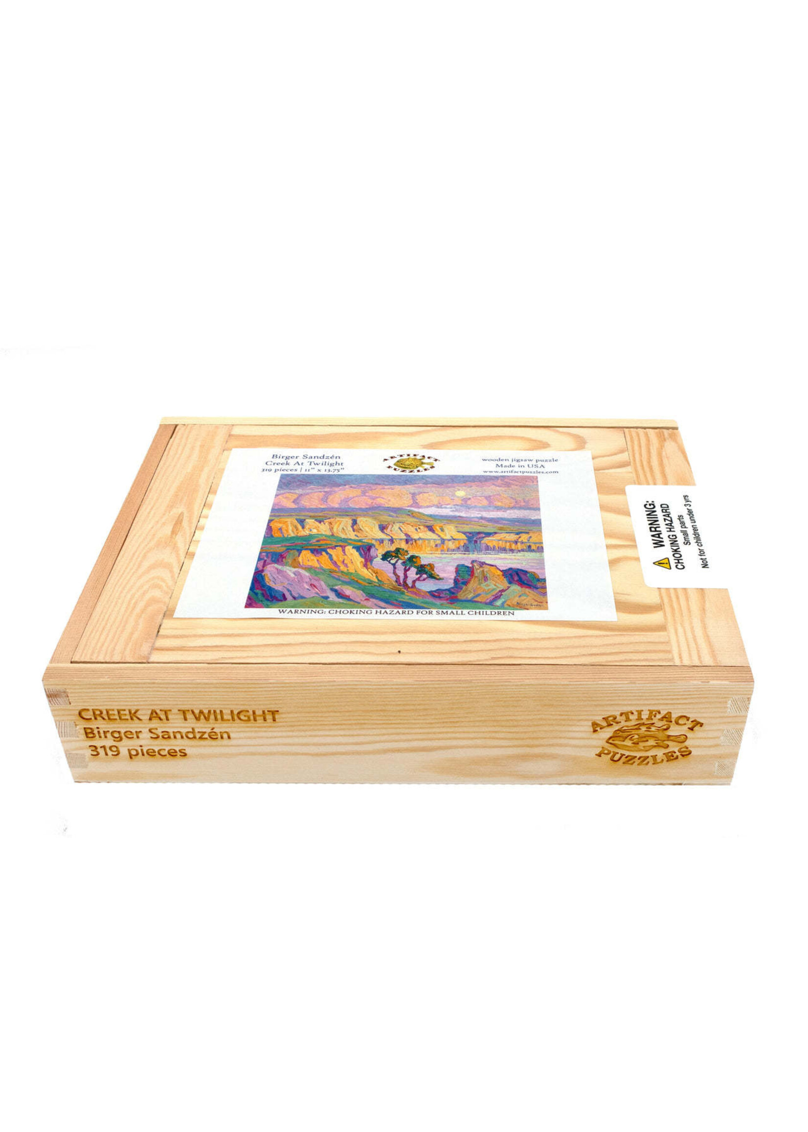Artifact Puzzles Birger Sandzen "Creek at Twilight"  Artifact Wooden Jigsaw Puzzle