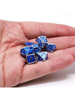 HD Dice Critlings 7pc Mini Metal RPG Set - Platinum Aquamarine