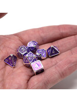 HD Dice Critlings 7pc Mini Metal RPG Set - Platinum Amethyst