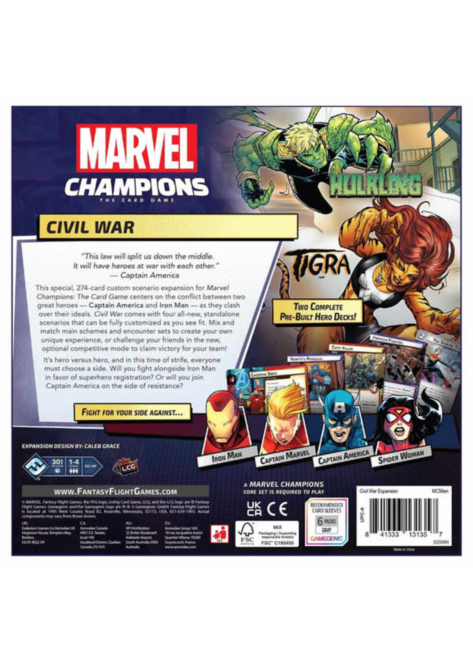 Fantasy Flight Games Marvel Champions LCG: Civil War Expansion