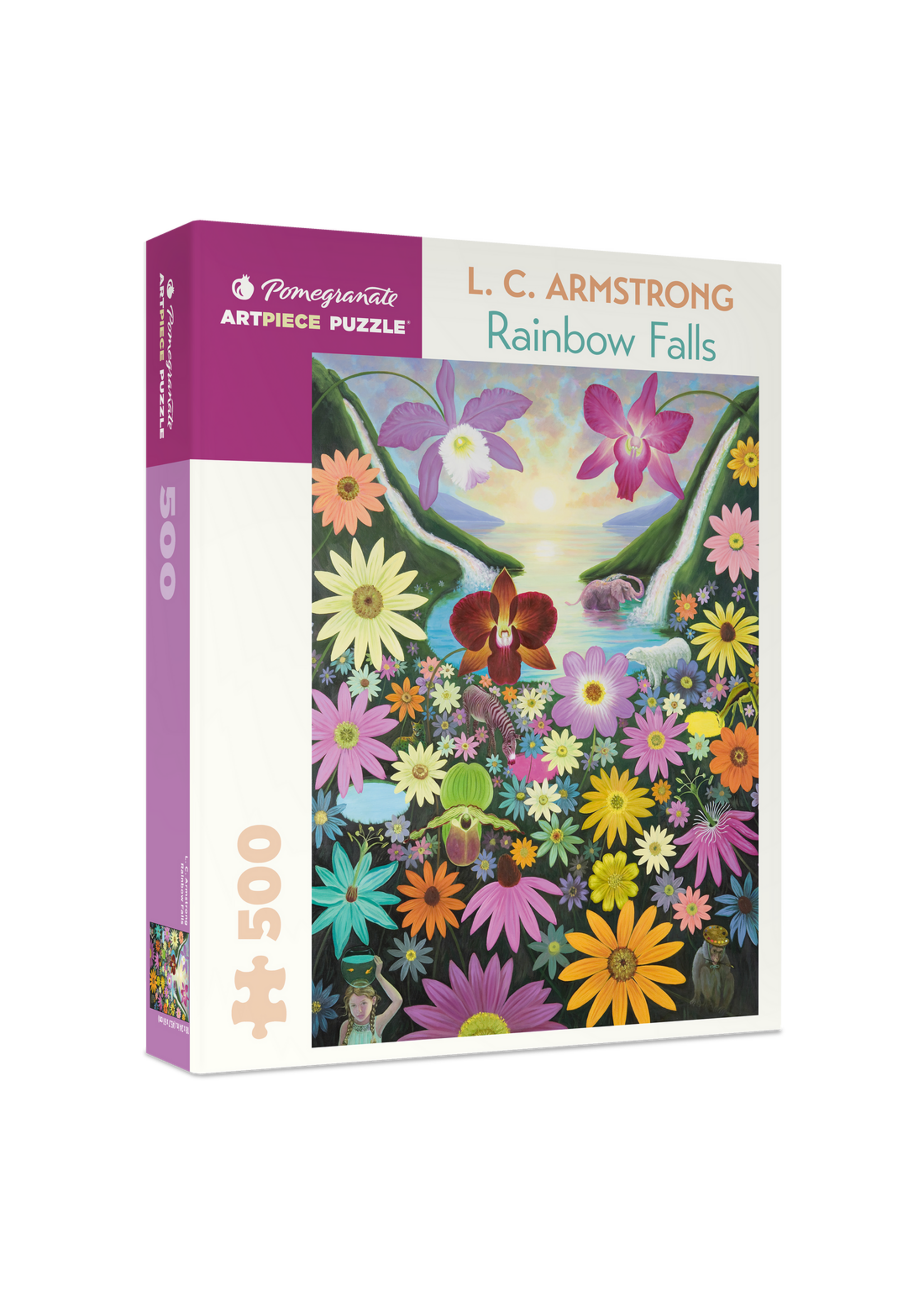 Pomegranate L. C. Armstrong: "Rainbow Fall"  500 Piece Jigsaw Puzzle