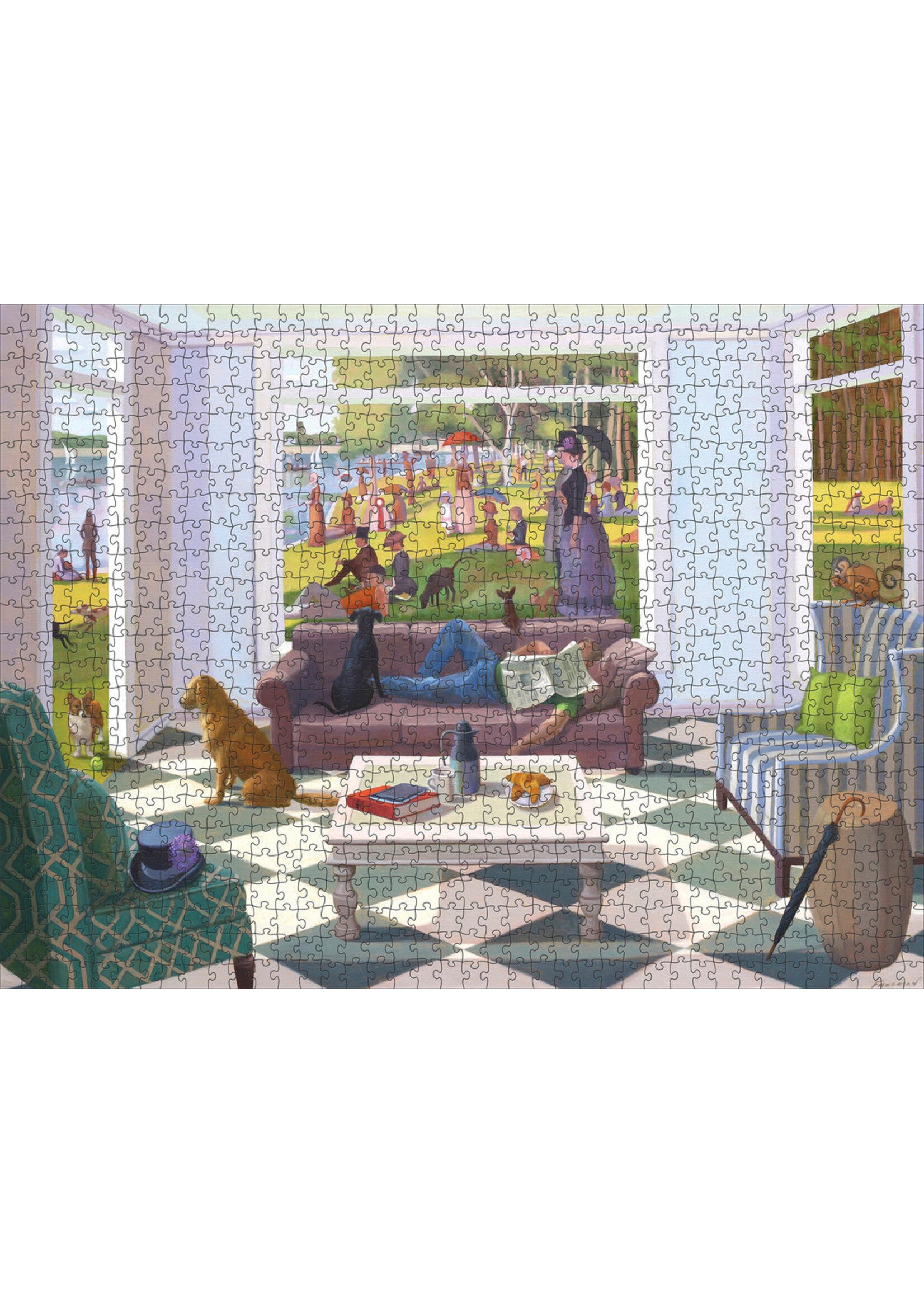 Pomegranate Kathryn Freeman: The Sunday Paper - 1000 Piece Puzzle