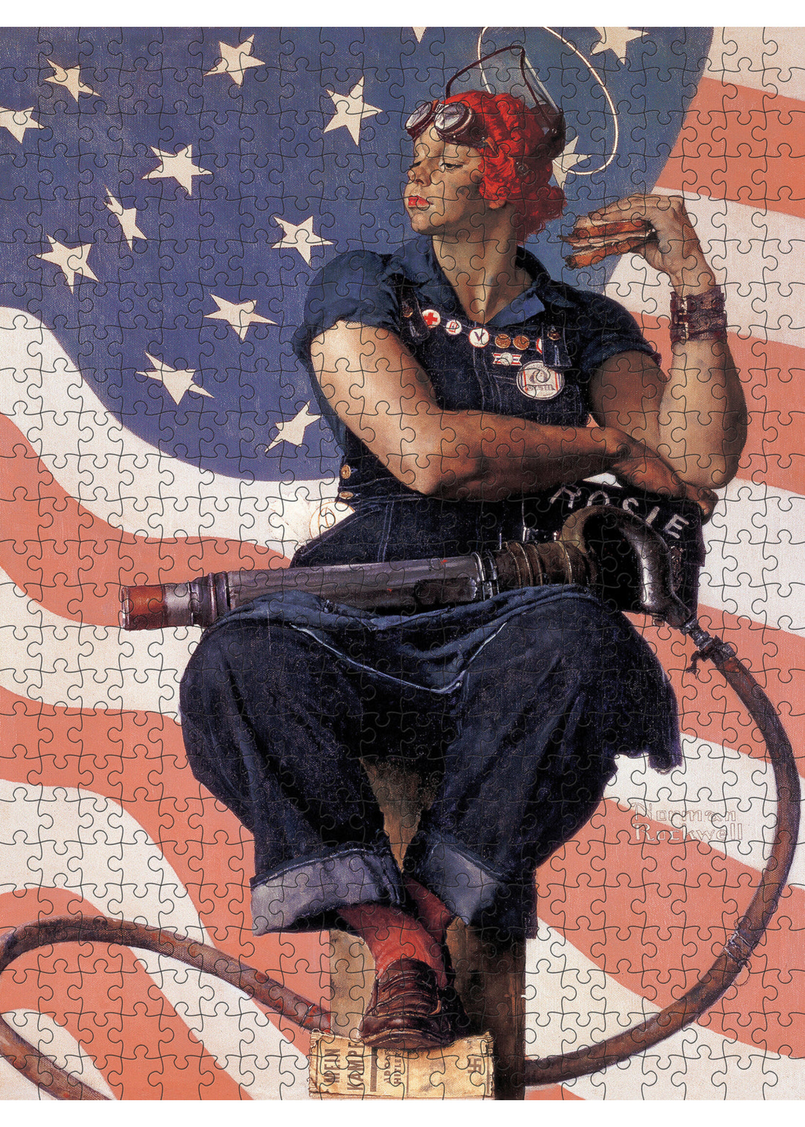 Pomegranate Norman Rockwell "Rosie the Riveter" 500 Piece Puzzle