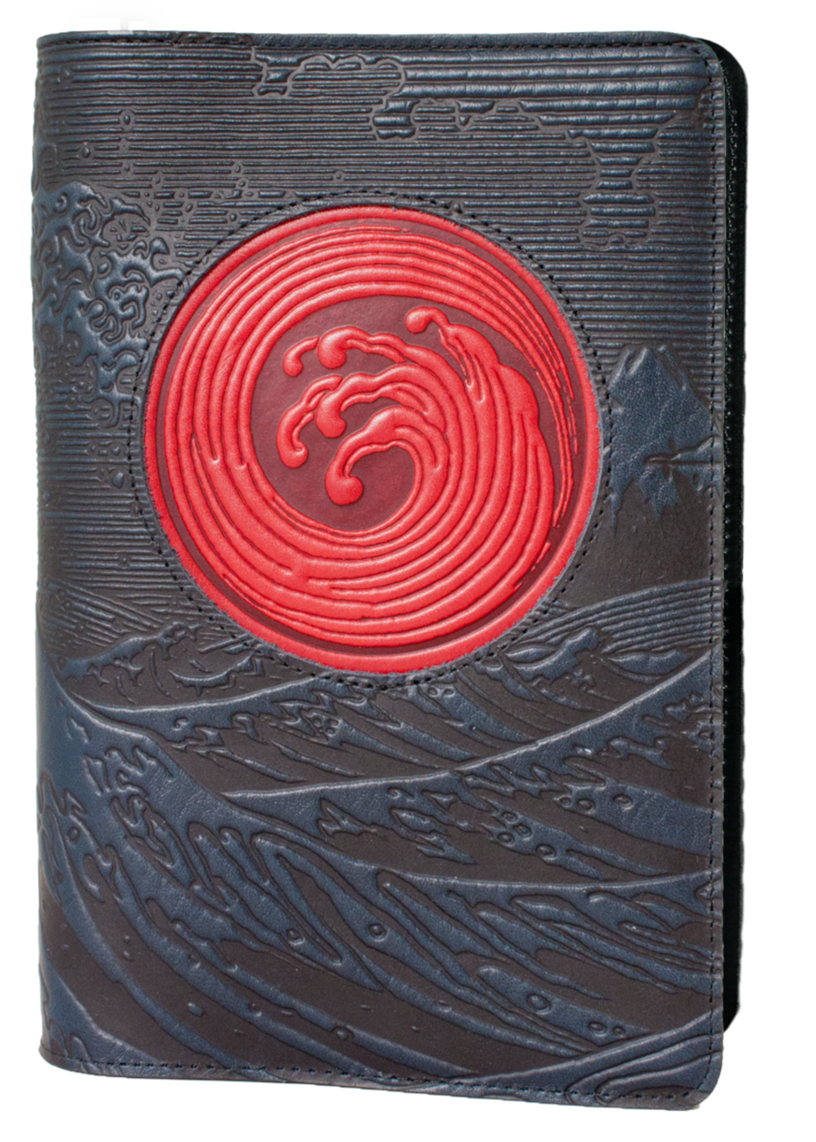 Oberon Design Oberon Large Leather Icon Journal - Zen Wave