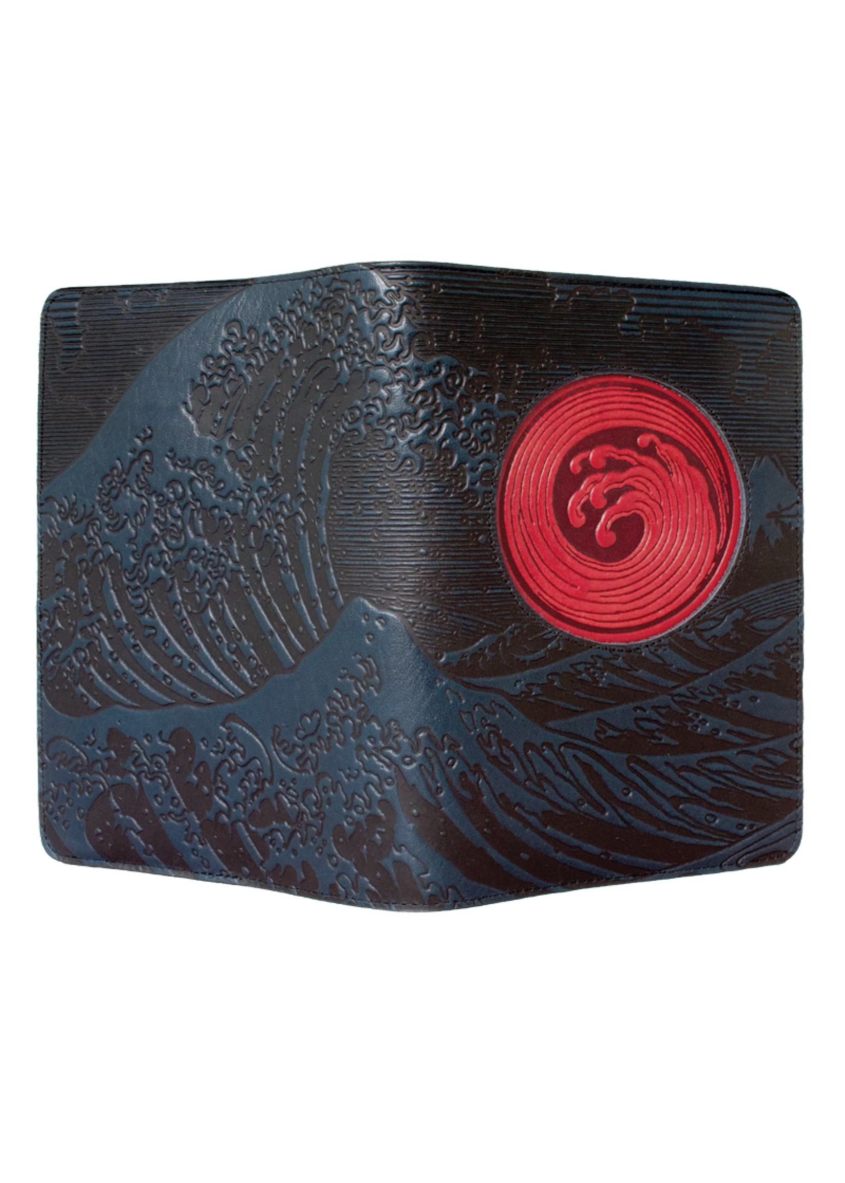 Oberon Design Oberon Large Leather Icon Journal - Zen Wave