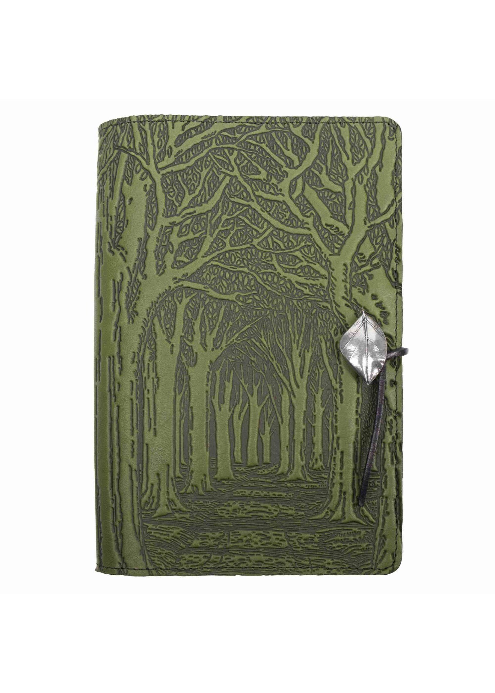 Oberon Design Oberon Large Leather Journal - Avenue of Trees - Fern