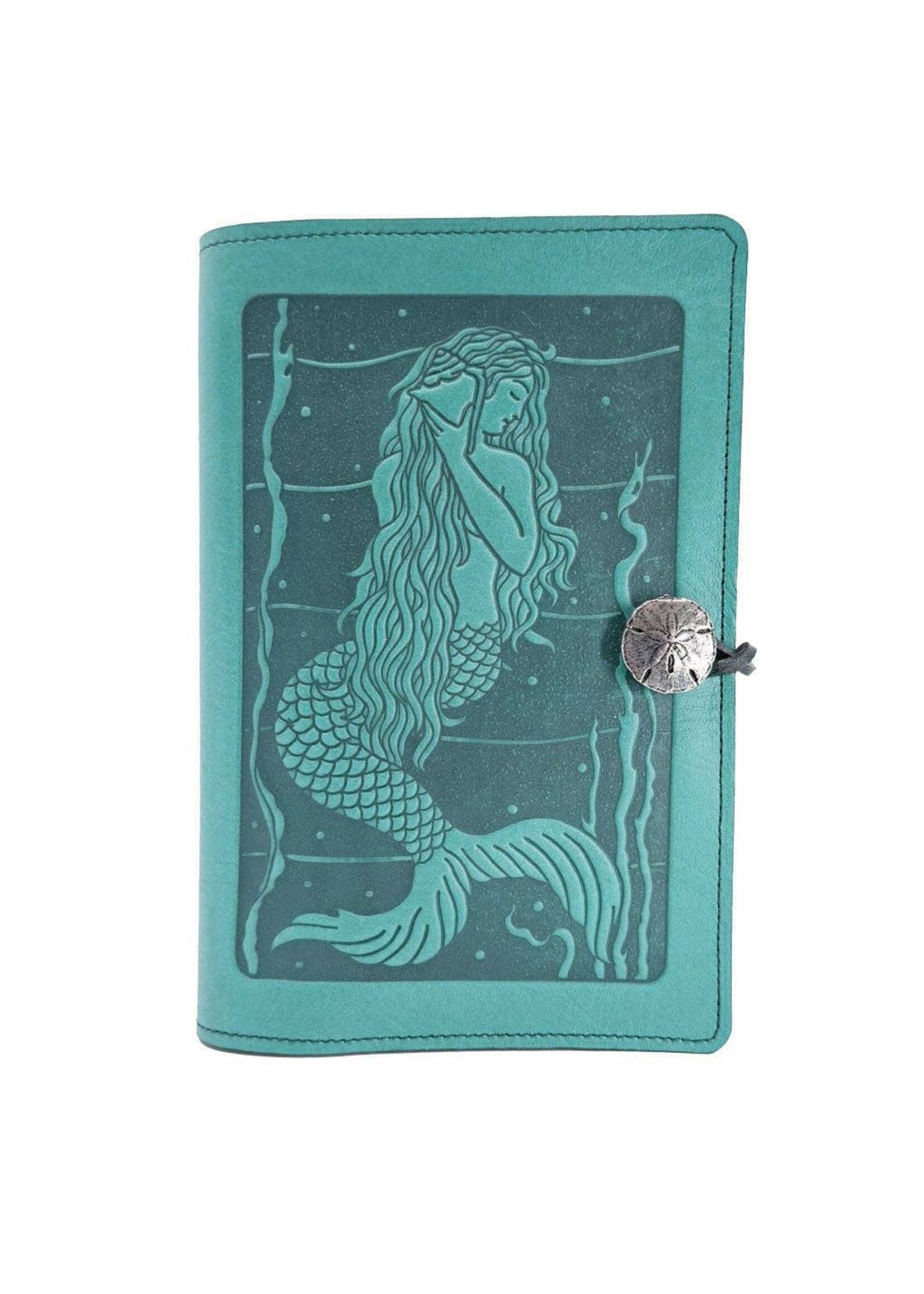 Oberon Design Oberon Small LeatherJournal - Mermaid - Teal